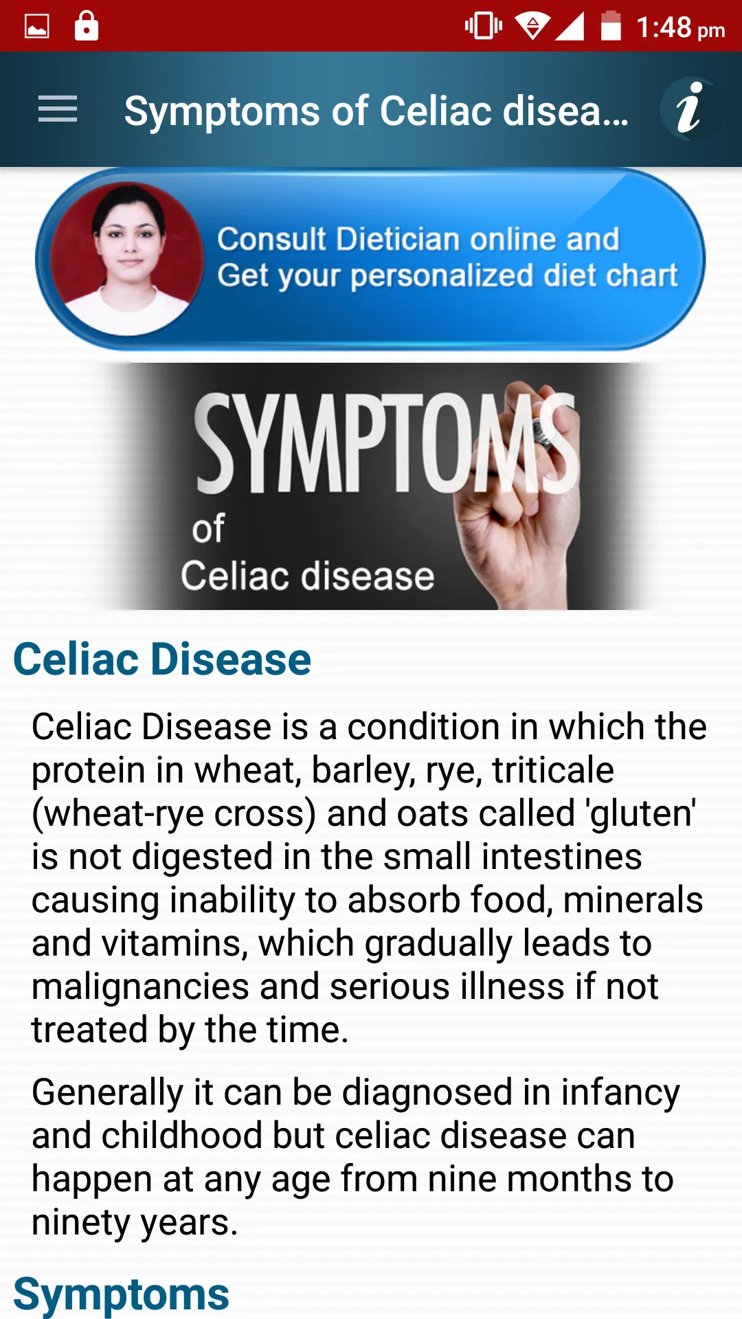 Celiac Disease Wheat & Gluten | Indus Appstore | Screenshot