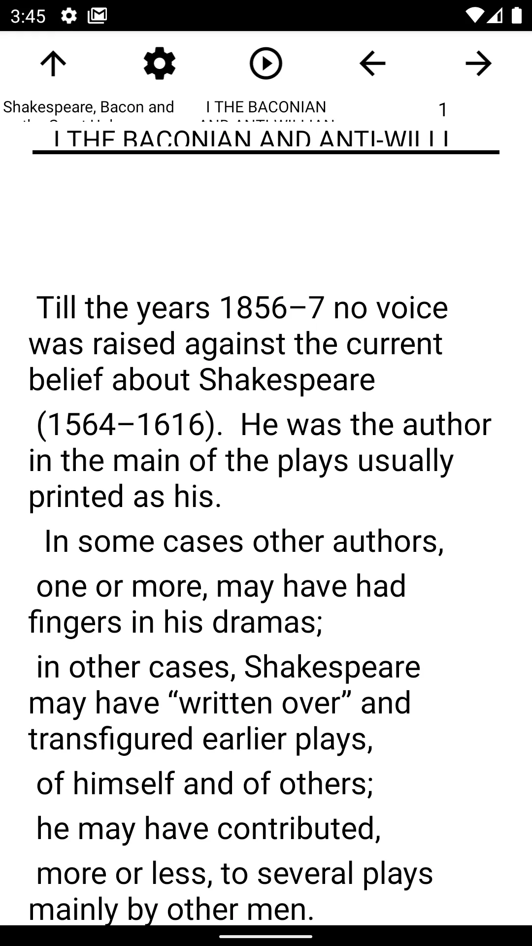 Book, Shakespeare, Bacon and t | Indus Appstore | Screenshot