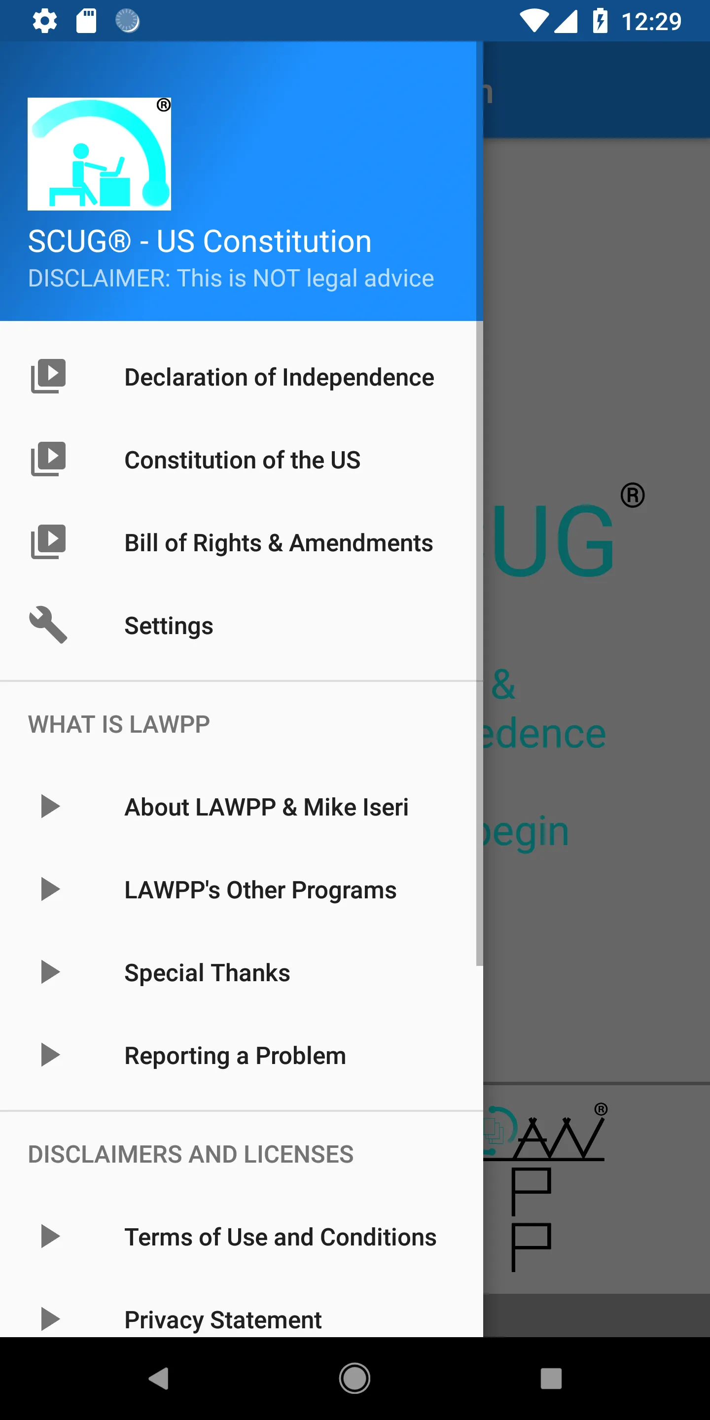 SCUG - US Constitution - Voice | Indus Appstore | Screenshot