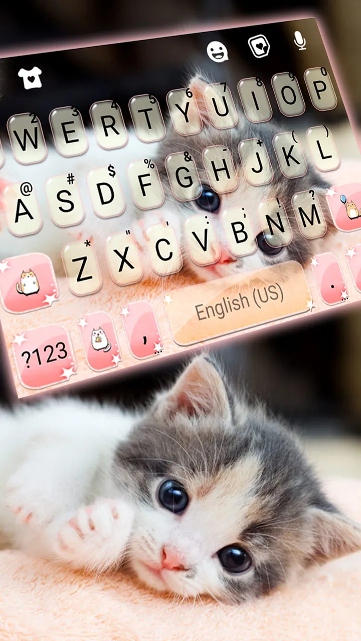 Cute Kitty 2 Keyboard Backgrou | Indus Appstore | Screenshot