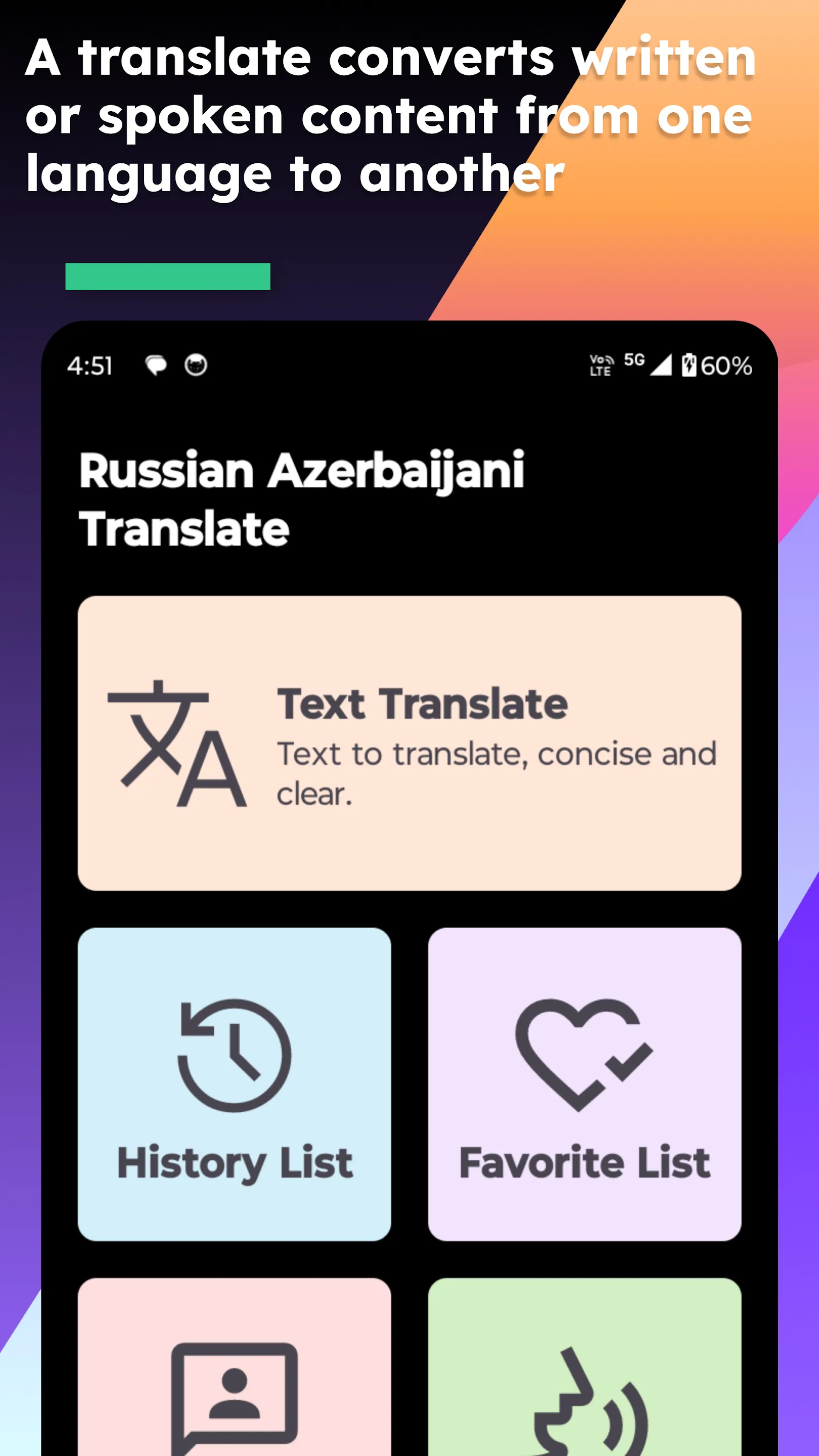 Russian Azerbaijani Translate | Indus Appstore | Screenshot