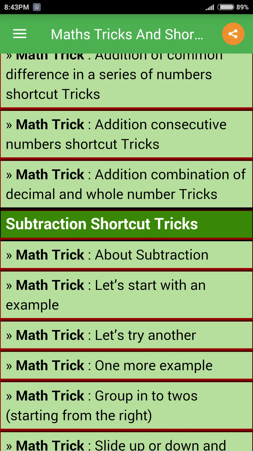 Maths Tricks And Shortcuts | Indus Appstore | Screenshot