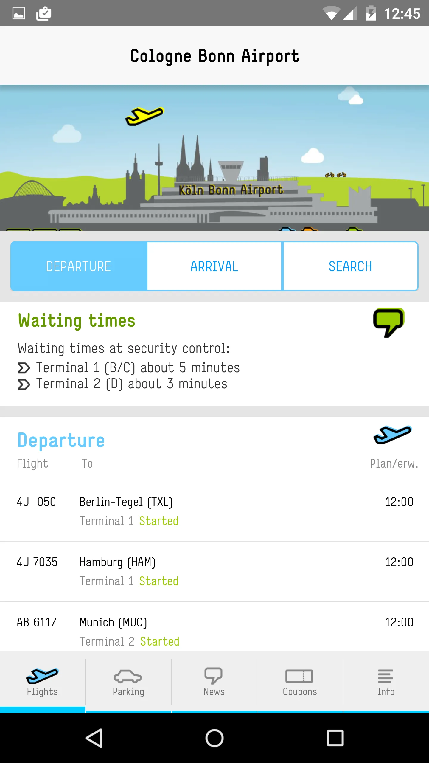 Cologne Bonn Airport | Indus Appstore | Screenshot