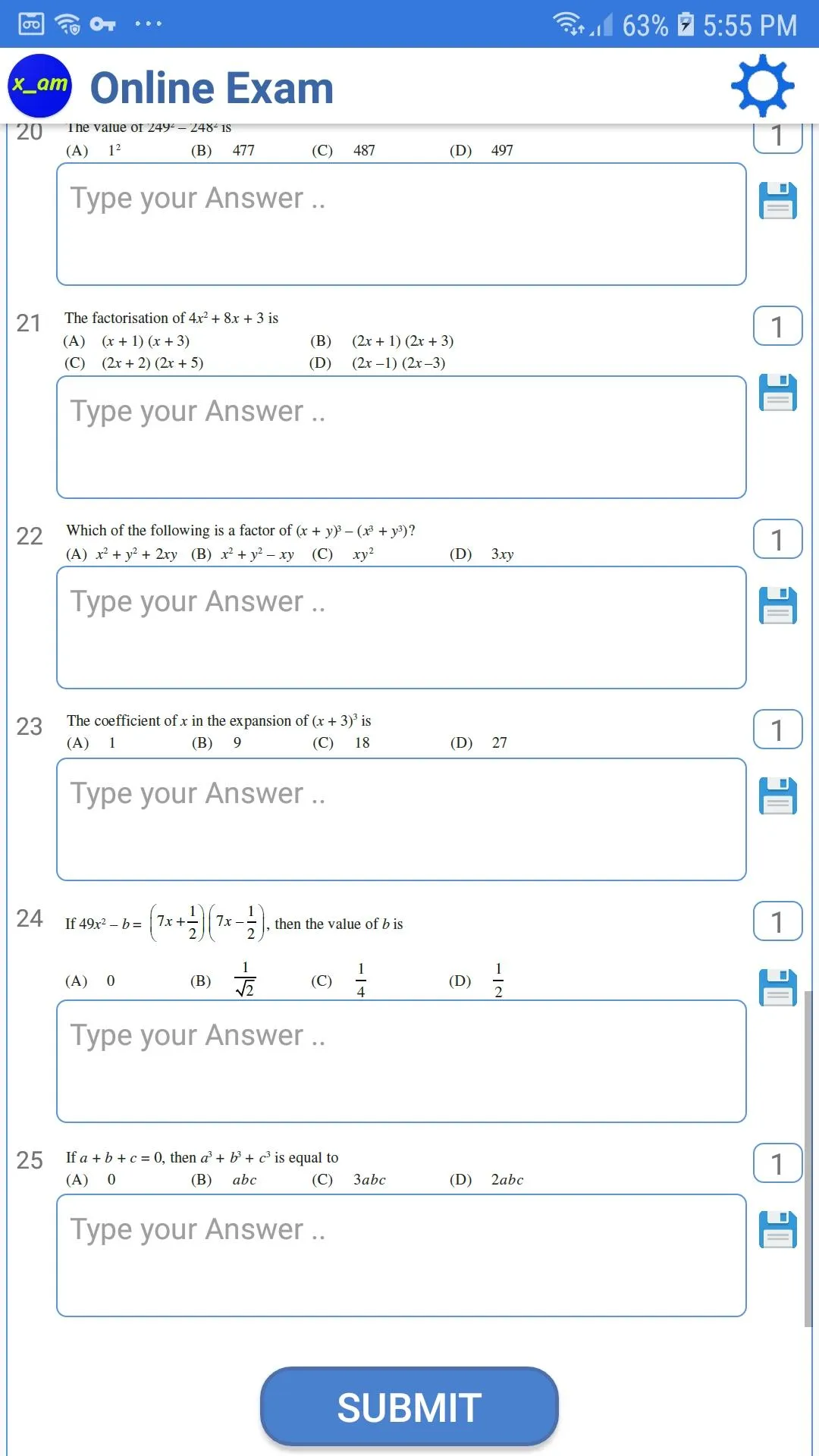 MyyClass Online Exam - For Stu | Indus Appstore | Screenshot