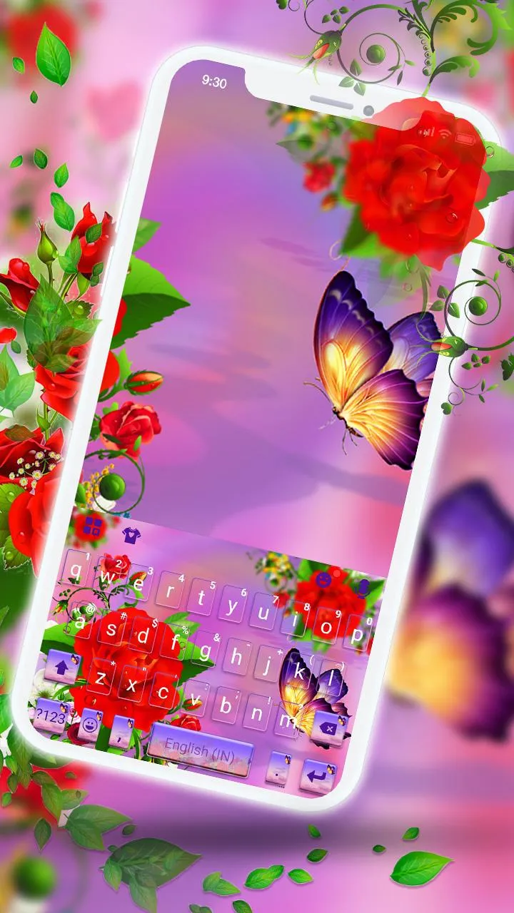 Rose Butterfly Theme | Indus Appstore | Screenshot