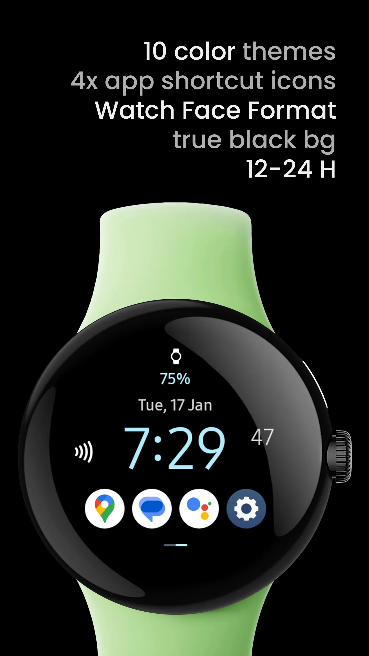 One (Icons) watch face | Indus Appstore | Screenshot