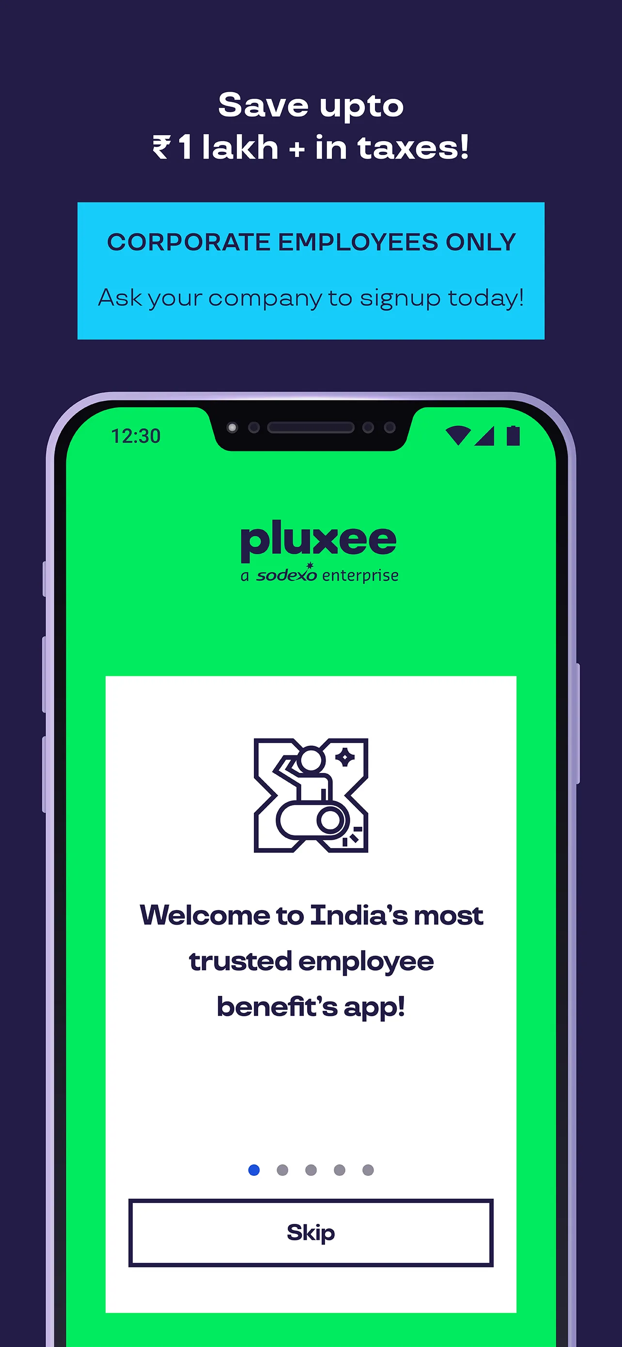 Pluxee India: prev Sodexo-Zeta | Indus Appstore | Screenshot