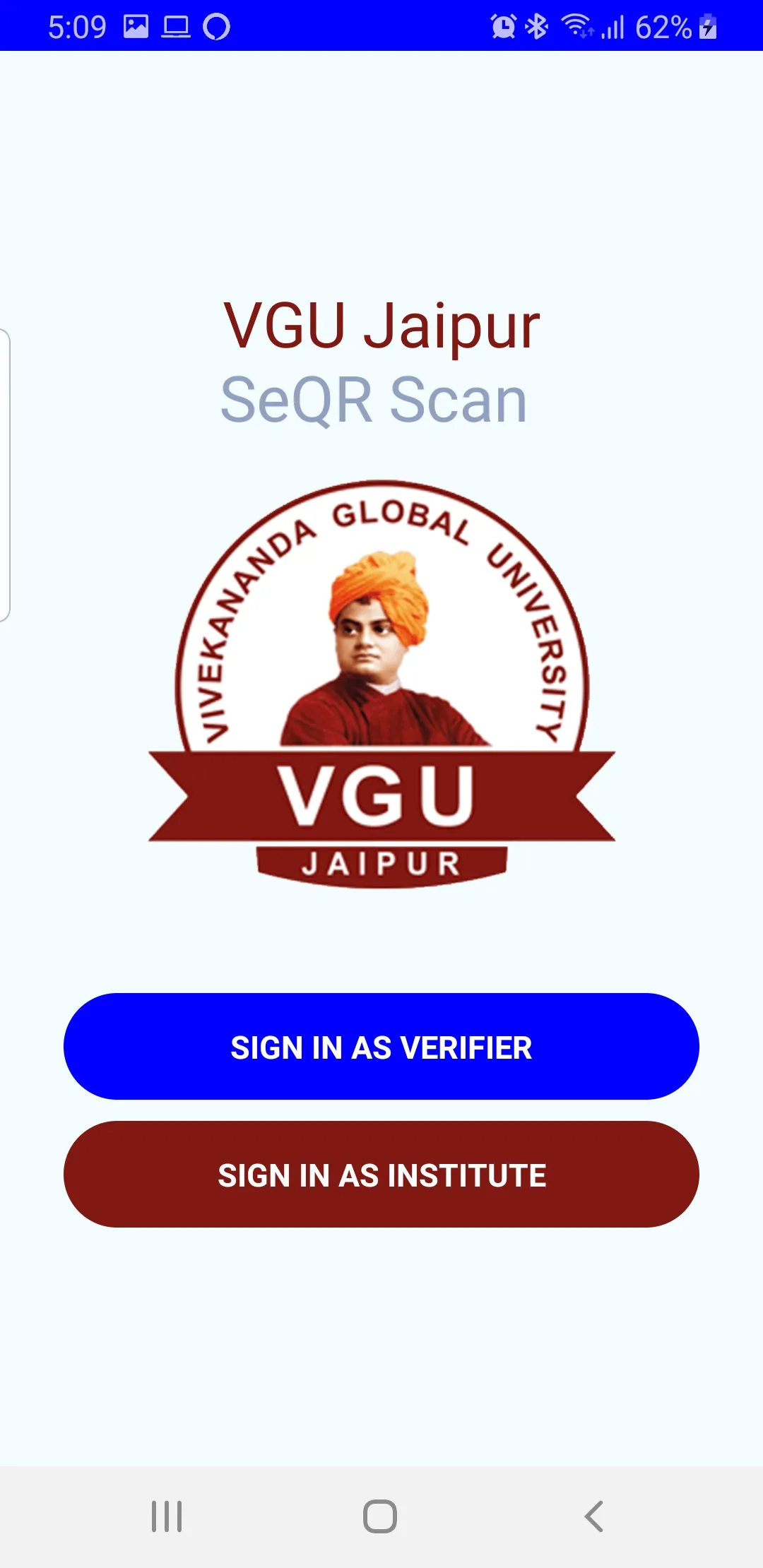 VGU Jaipur SeQR Scan | Indus Appstore | Screenshot