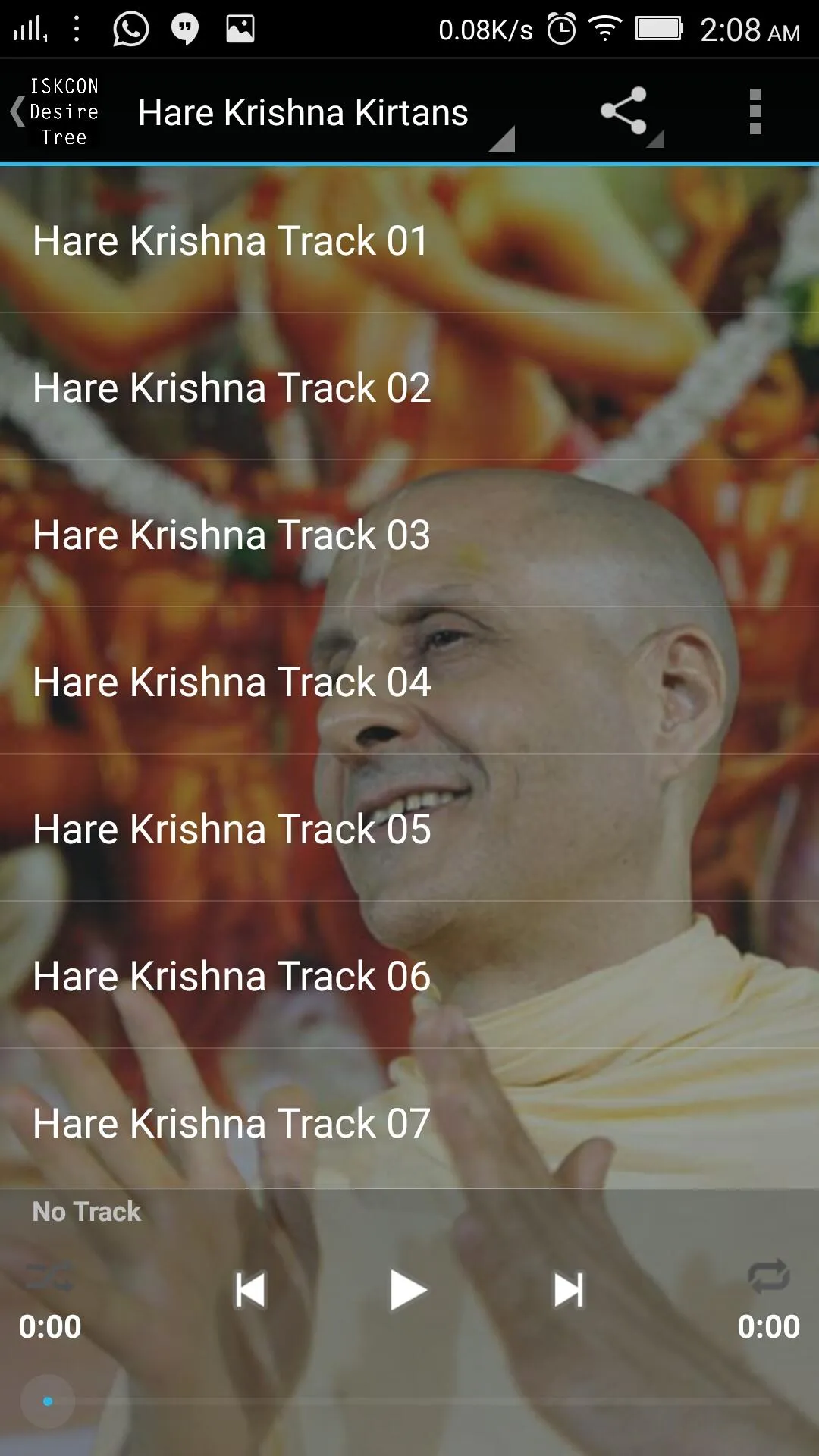 Radhanath Swami Kirtans | Indus Appstore | Screenshot