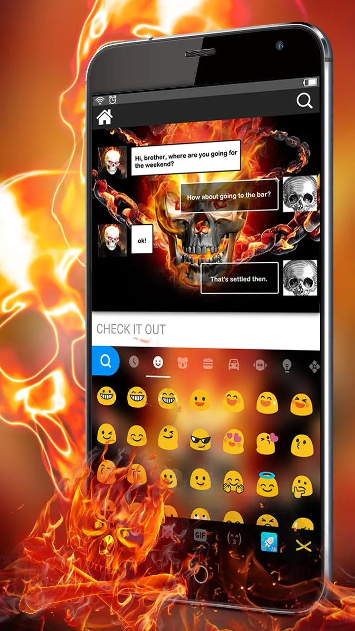 Fire Skull Theme | Indus Appstore | Screenshot