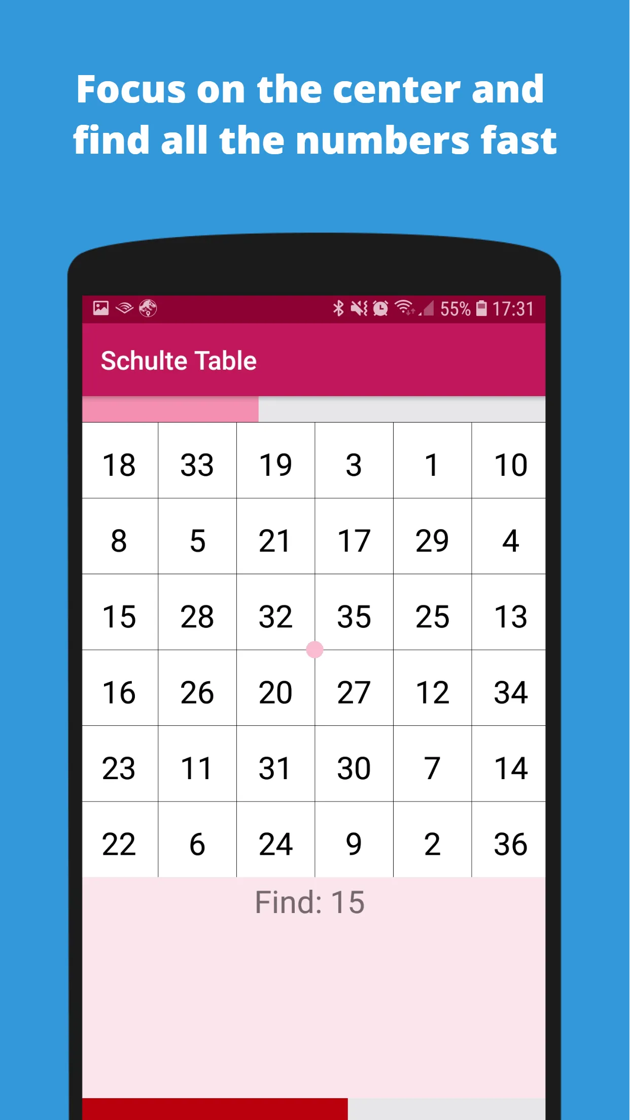 Schulte Table - Speed Reading | Indus Appstore | Screenshot