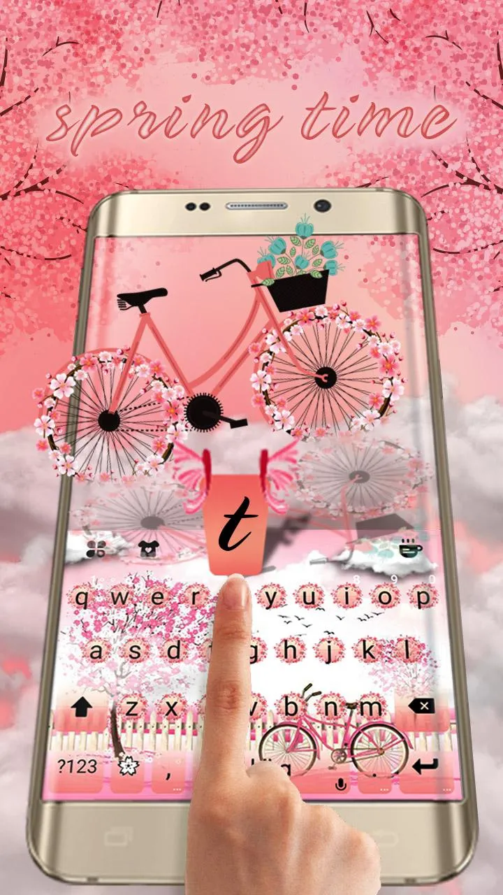 Pink Spring Keyboard Theme | Indus Appstore | Screenshot