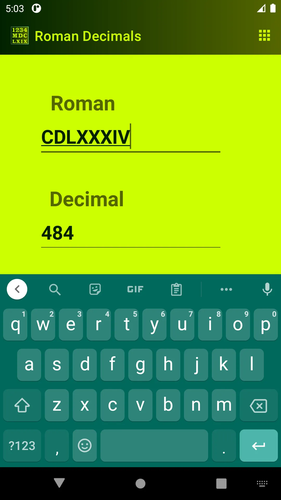 Roman Decimals | Indus Appstore | Screenshot