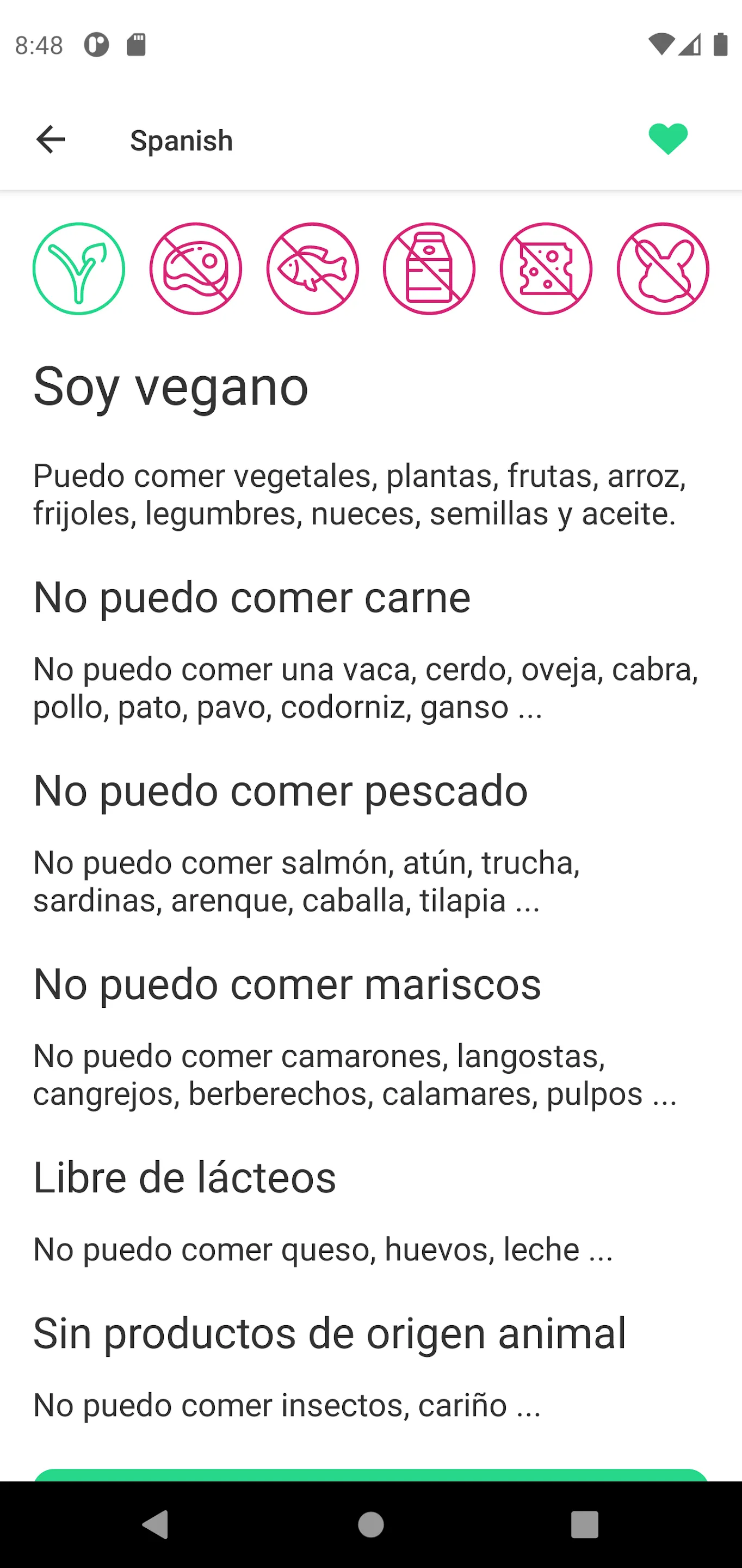 I Am Vegan: Translations | Indus Appstore | Screenshot