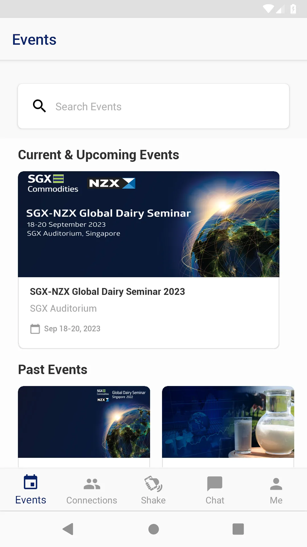 SGX-NZX Events | Indus Appstore | Screenshot