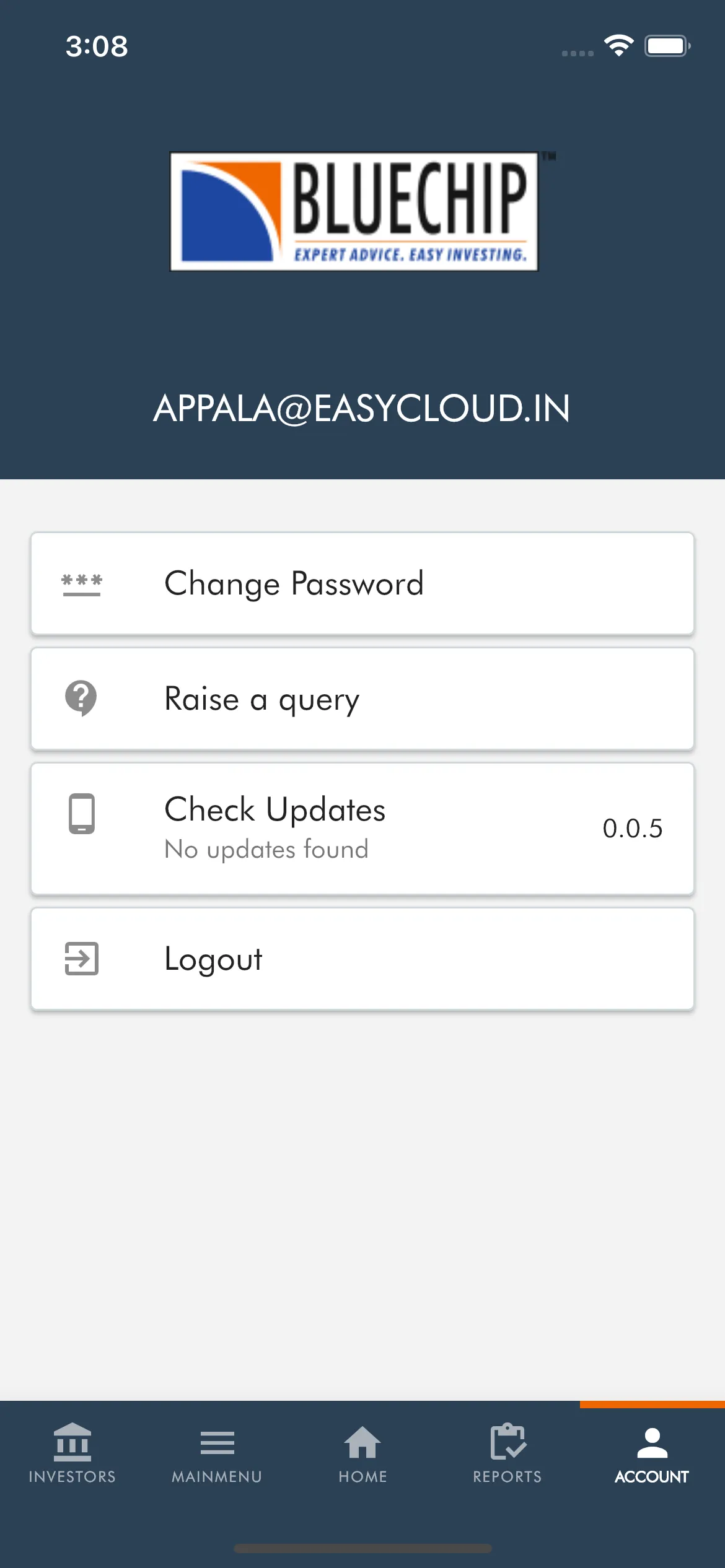 Bluechip MF Online | Indus Appstore | Screenshot