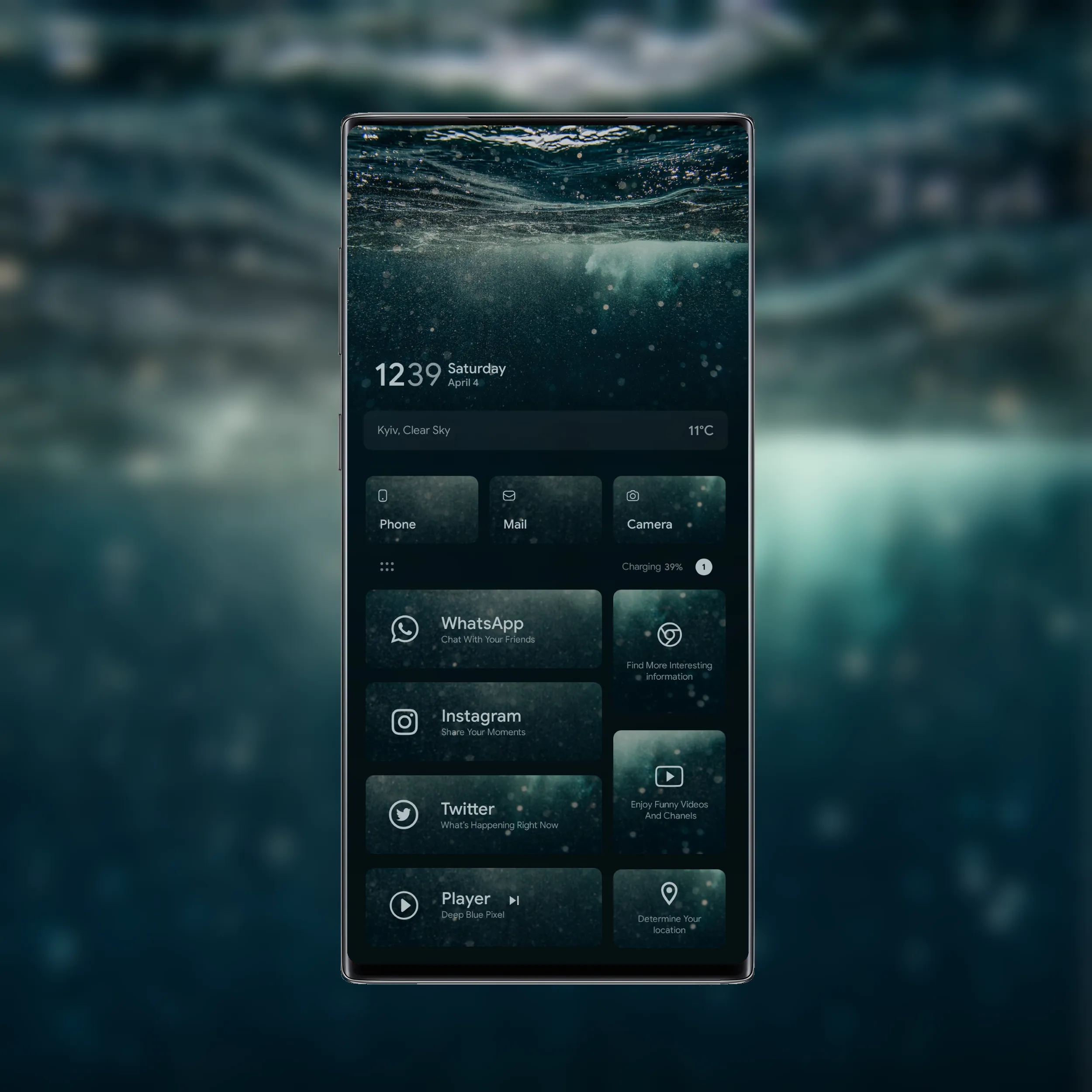 DeepOcean theme for KLWP | Indus Appstore | Screenshot