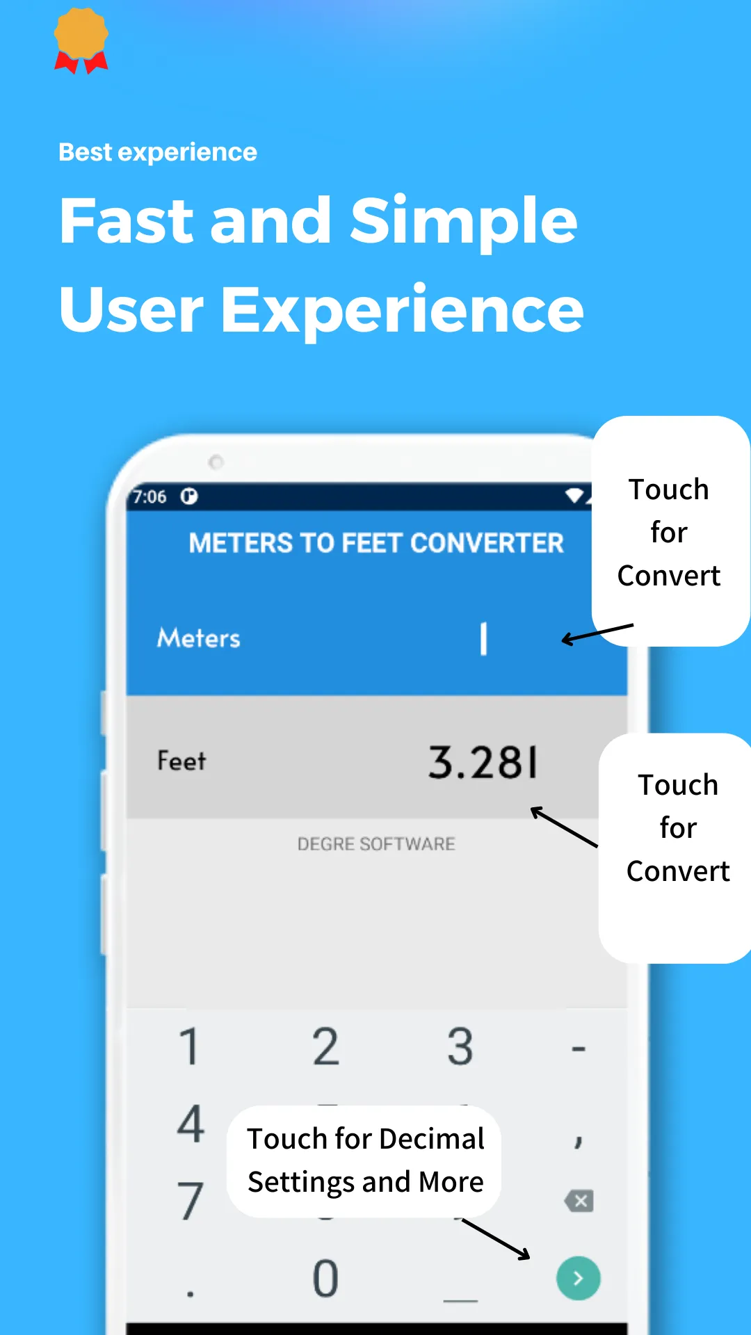 Meters to Feet Converter | Indus Appstore | Screenshot