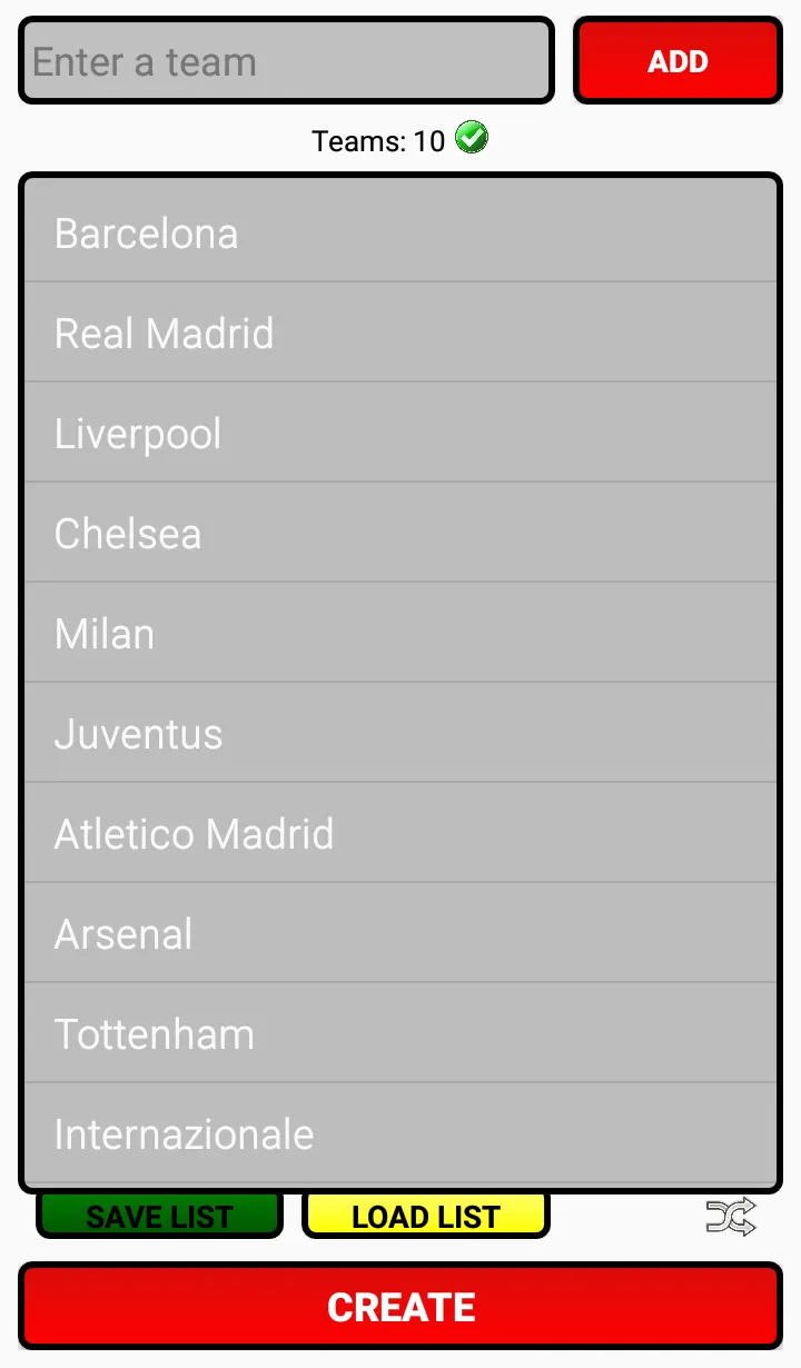 League Table Creator | Indus Appstore | Screenshot