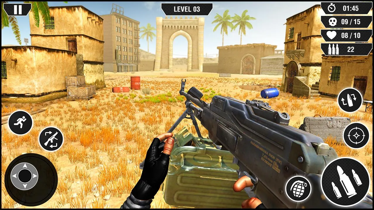 Machine Gun Games: War Shooter | Indus Appstore | Screenshot