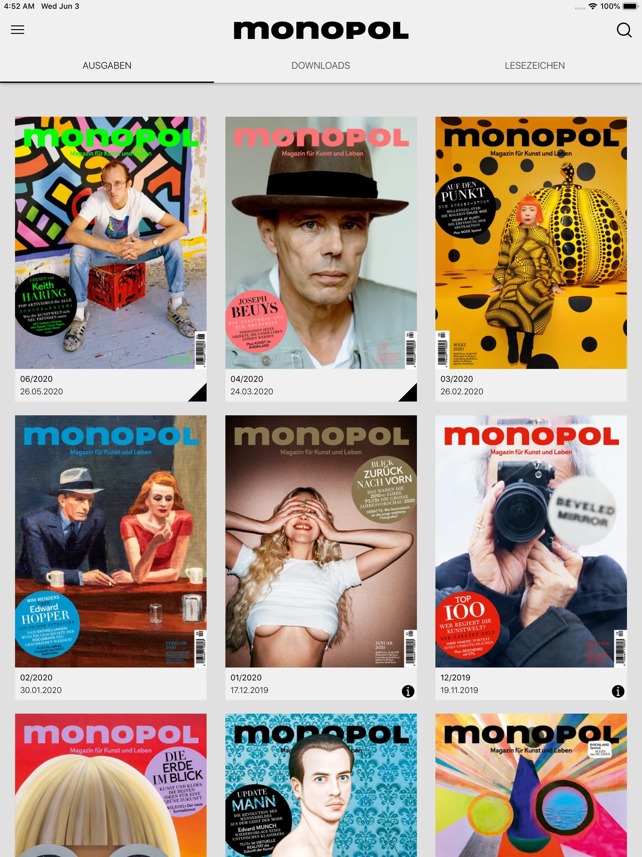 Monopol - Magazin für Kunst | Indus Appstore | Screenshot