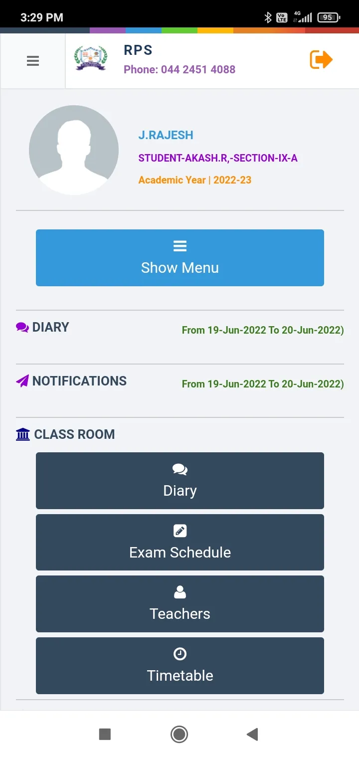 RAMACHANDRAA PUBLIC SCHOOL | Indus Appstore | Screenshot