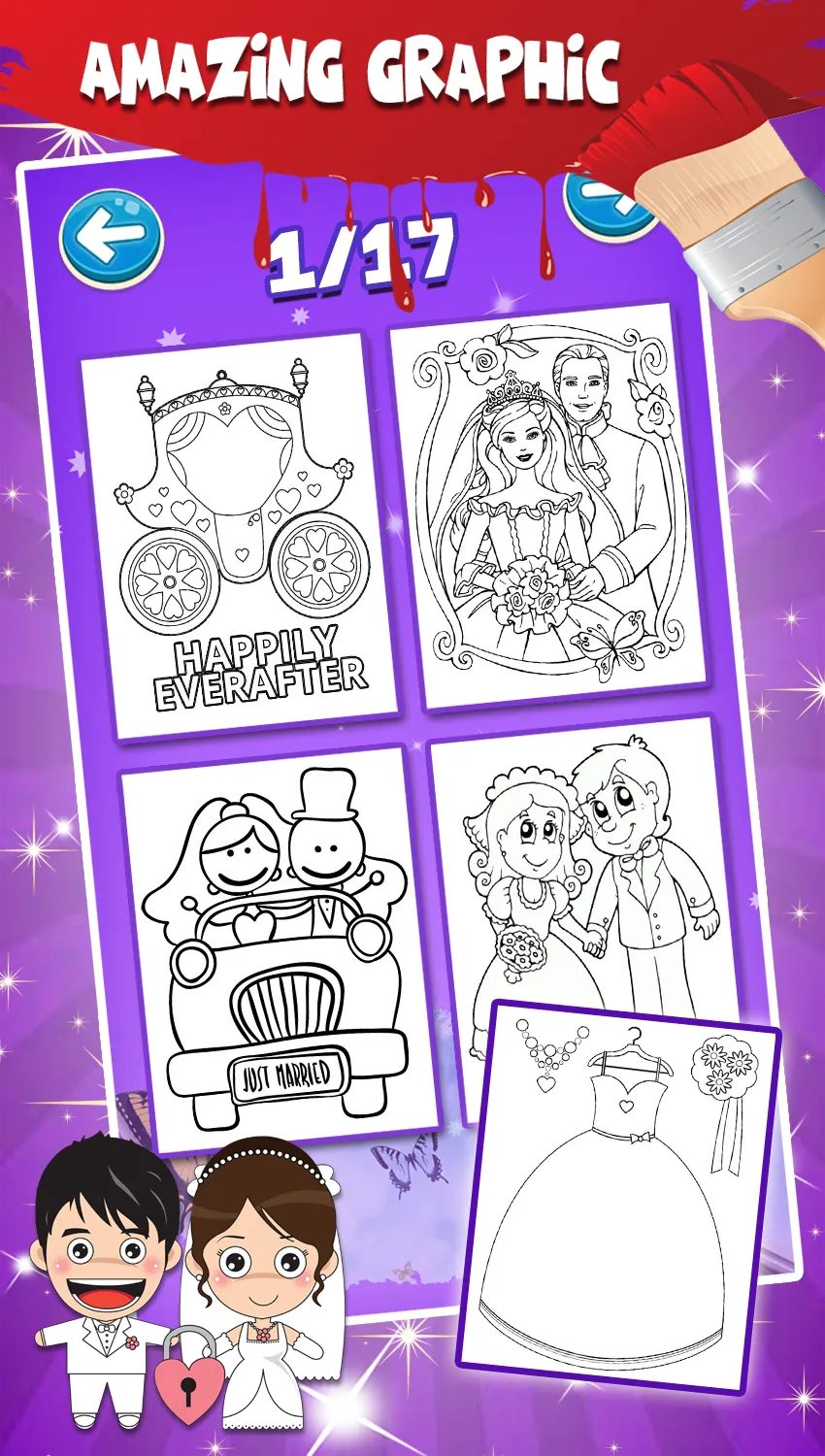 Wedding Coloring Pages Glitter | Indus Appstore | Screenshot