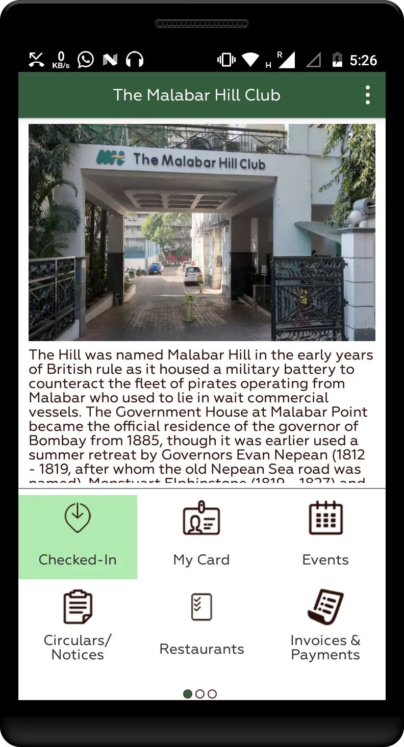 Malabar Hill Club | Indus Appstore | Screenshot