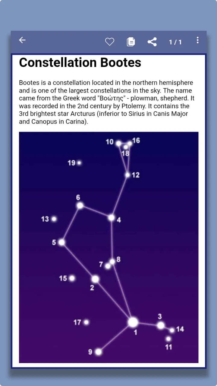 Sky Map. Astronomy Reference | Indus Appstore | Screenshot