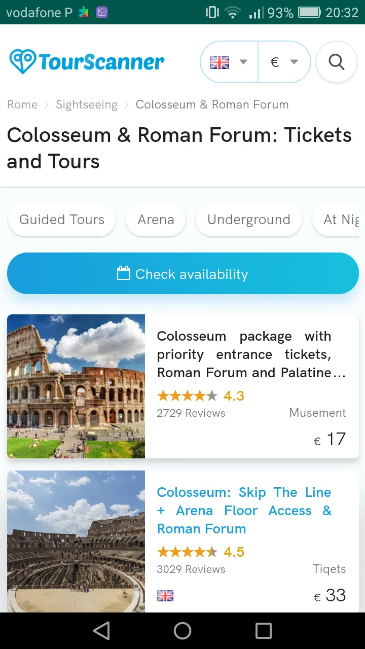 TourScanner - Compare Tours &  | Indus Appstore | Screenshot