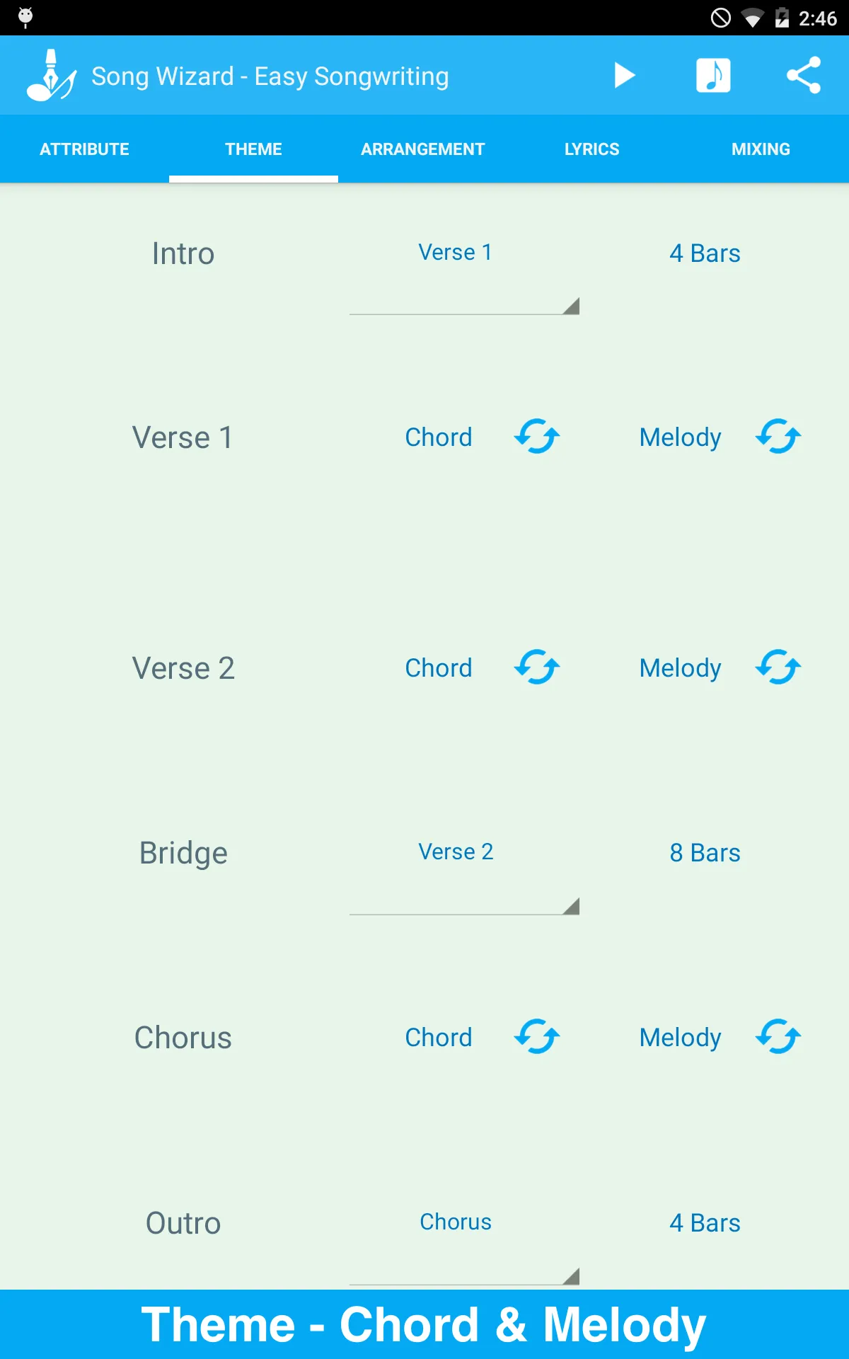 Songwriting Wizard | Indus Appstore | Screenshot