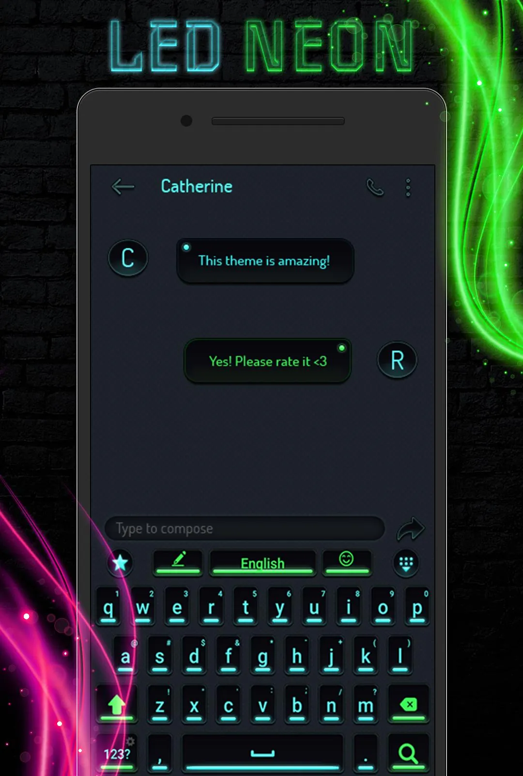 RGB Neon Keyboard | Indus Appstore | Screenshot