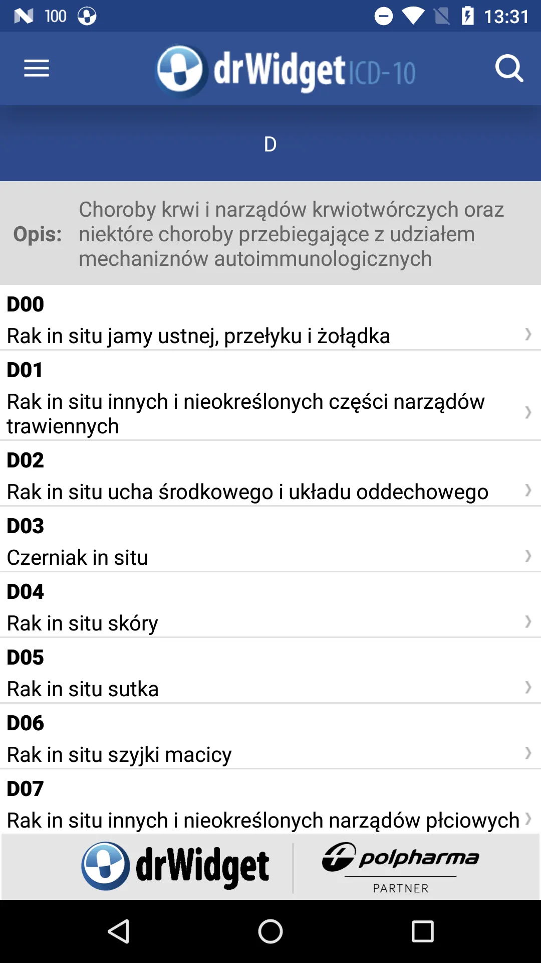 DrWidget ICD10 | Indus Appstore | Screenshot