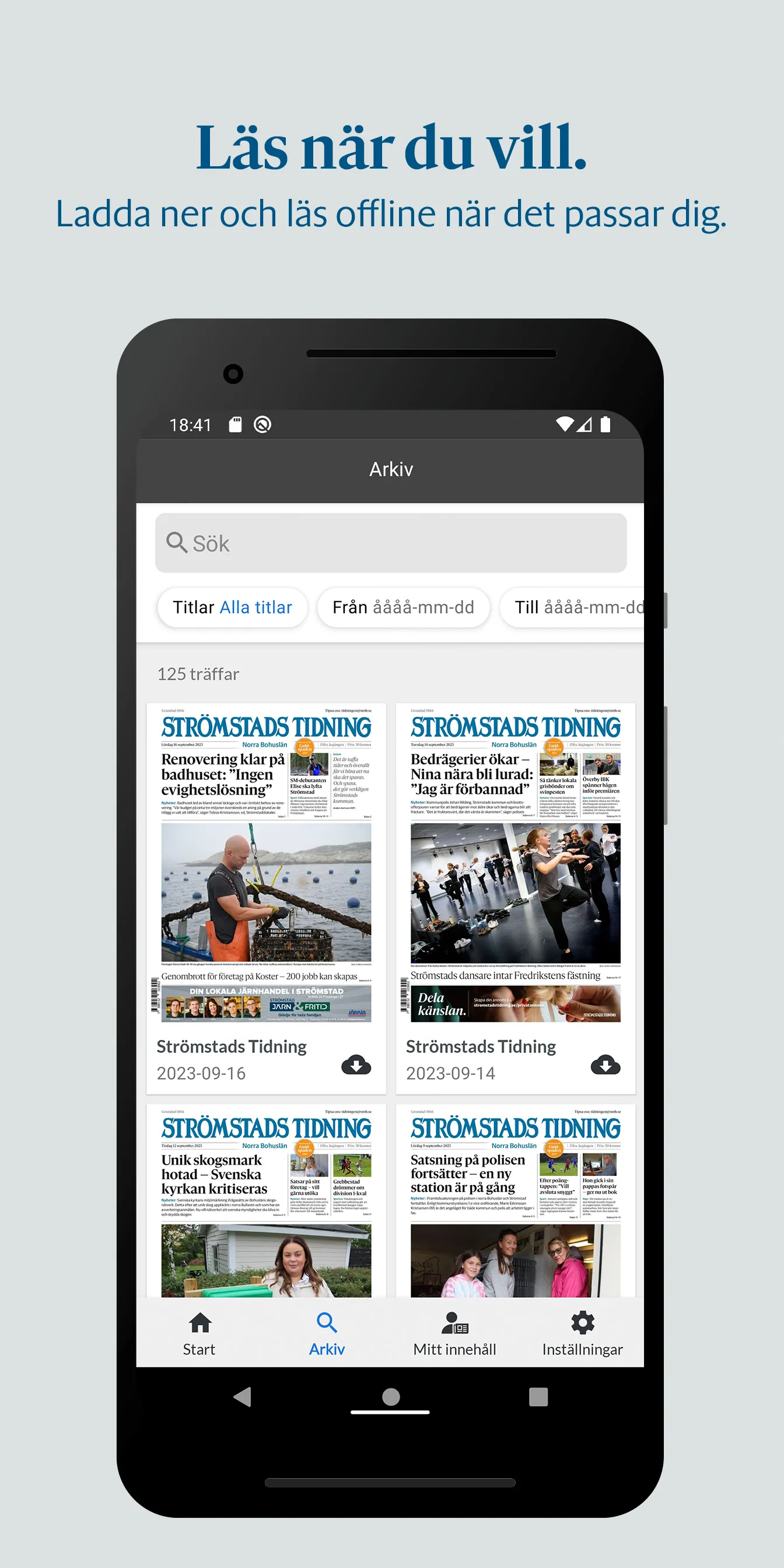 Strömstads Tidning e-tidning | Indus Appstore | Screenshot