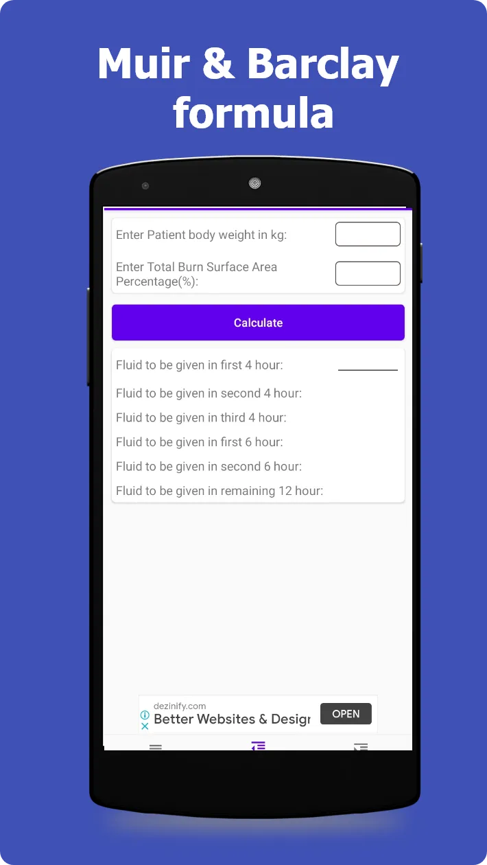Burn Fluid Calculator | Indus Appstore | Screenshot