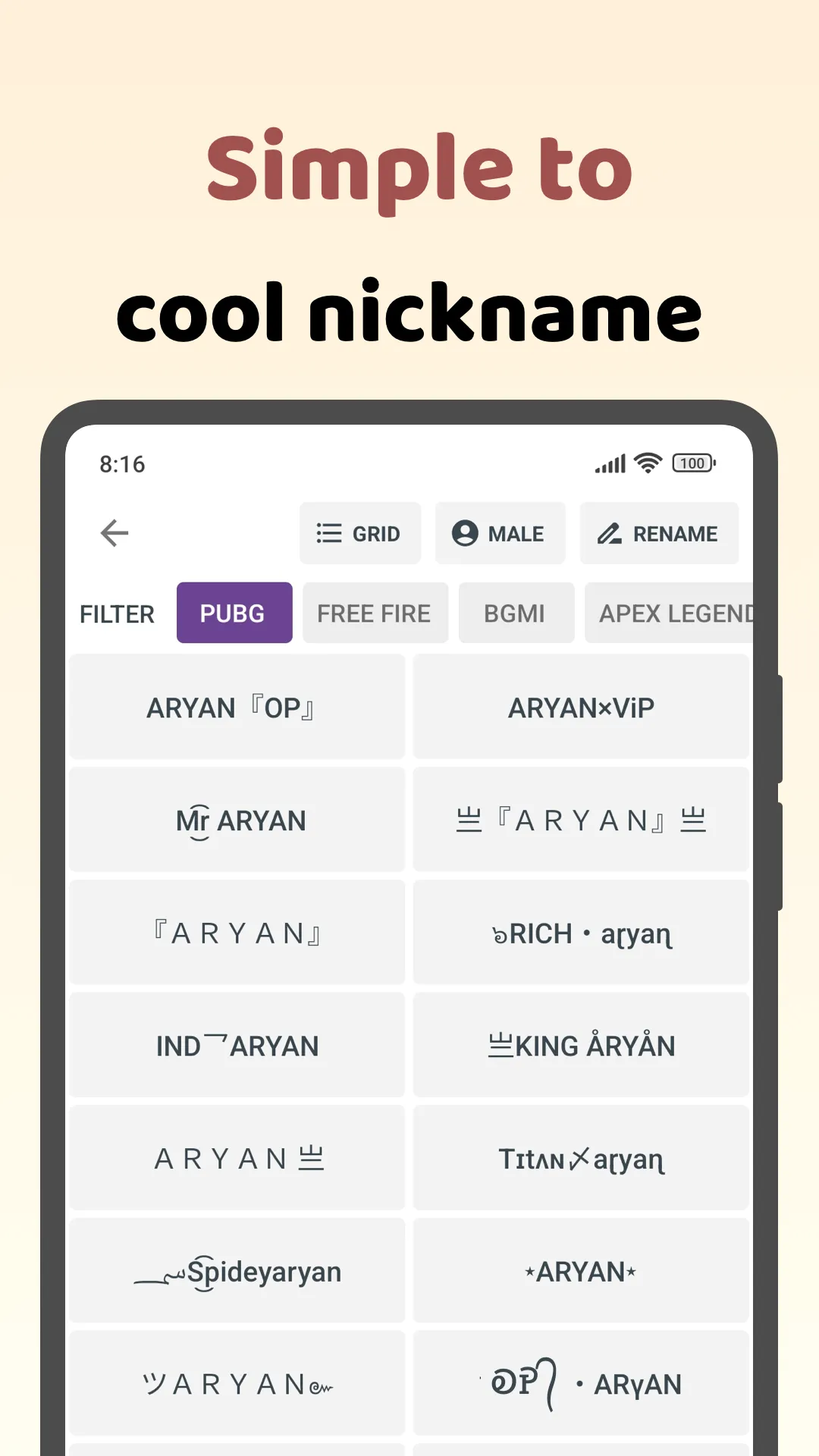 Name style: Nickname Generator | Indus Appstore | Screenshot