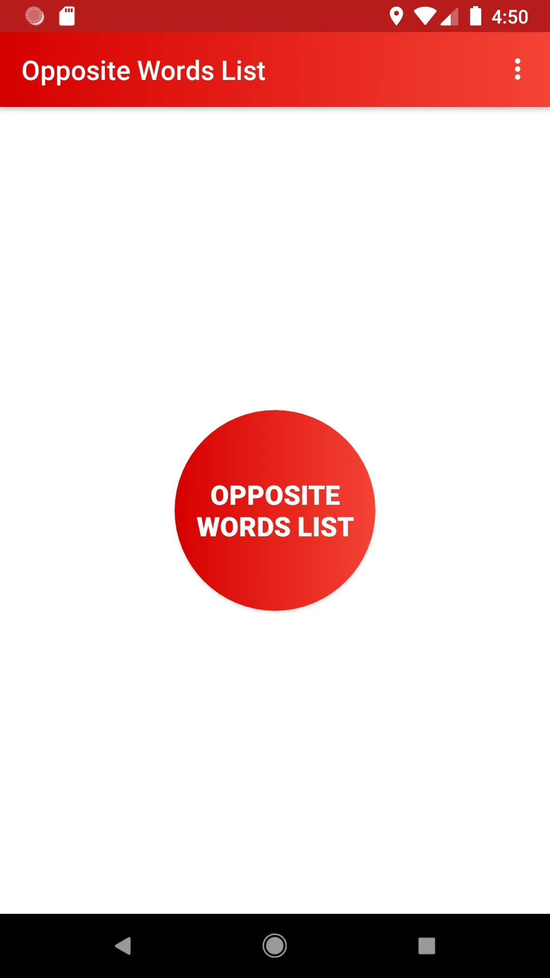 Opposite Words List  [Common w | Indus Appstore | Screenshot