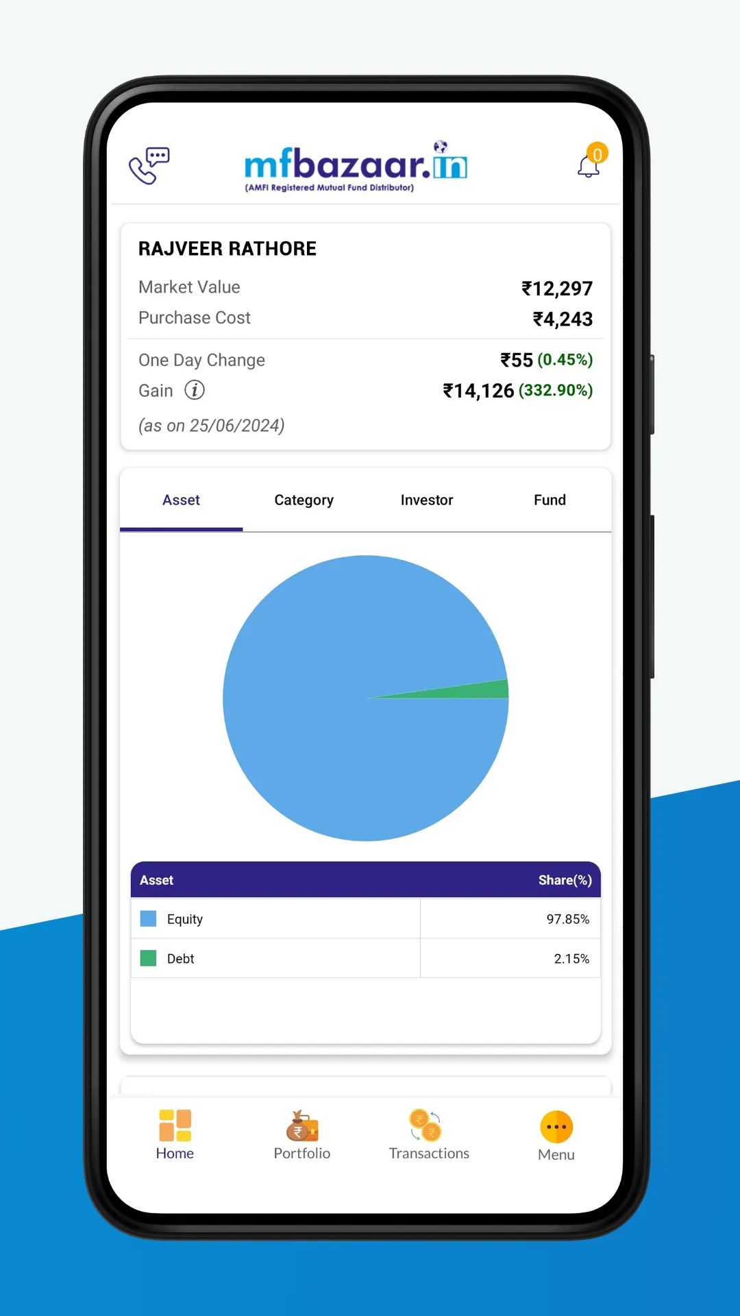 Mutual Fund, SIP - MF Bazaar | Indus Appstore | Screenshot