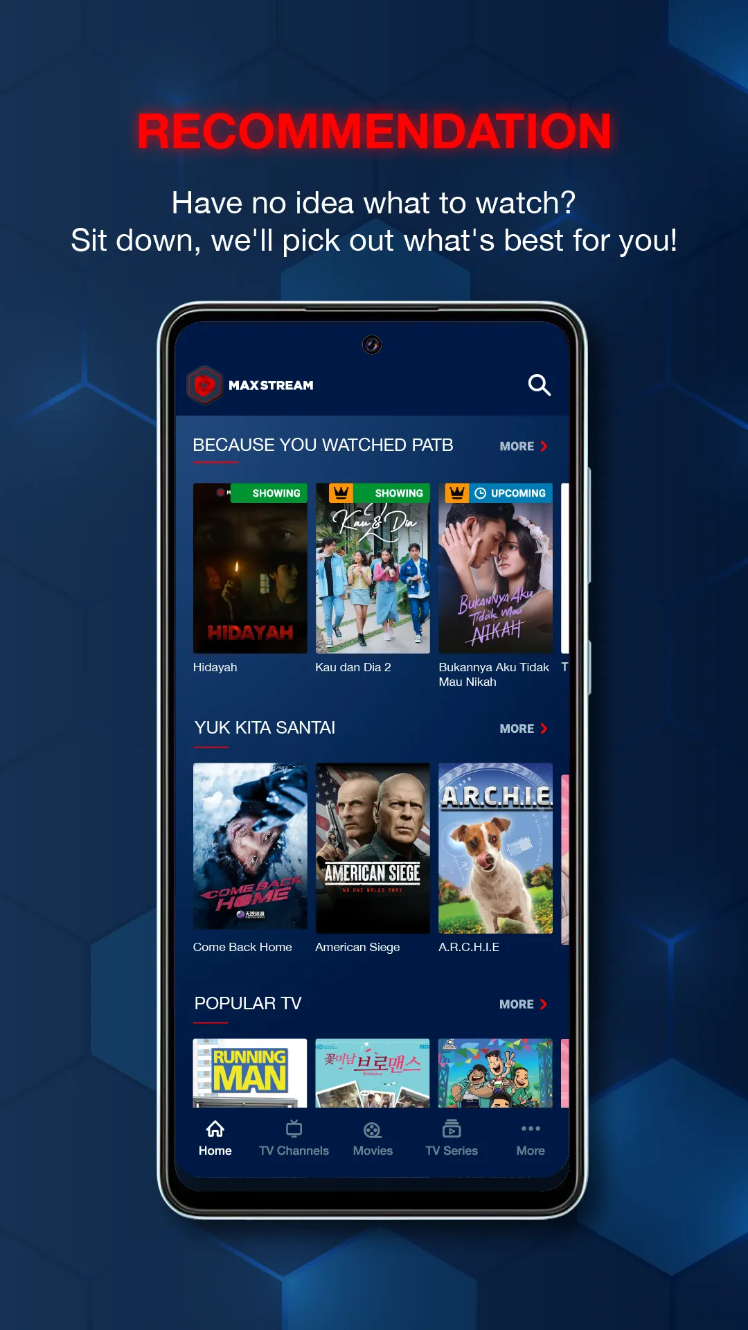 MAXstream - Movies, TV, Sports | Indus Appstore | Screenshot