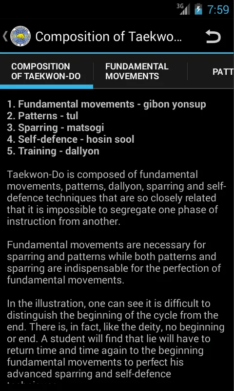 Taekwon-Do ITF Theory | Indus Appstore | Screenshot