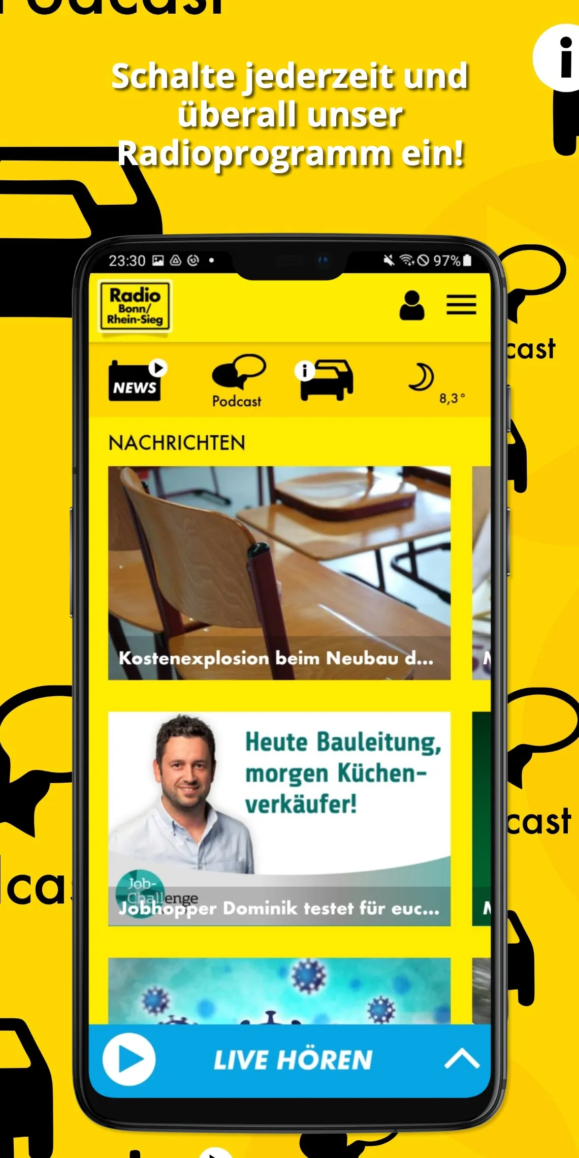 Radio Bonn/Rhein-Sieg | Indus Appstore | Screenshot