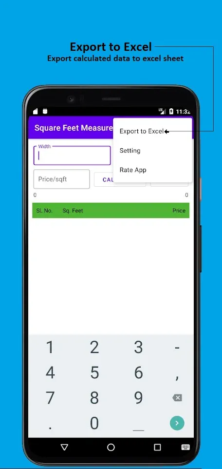 Square Feet Measure | Indus Appstore | Screenshot