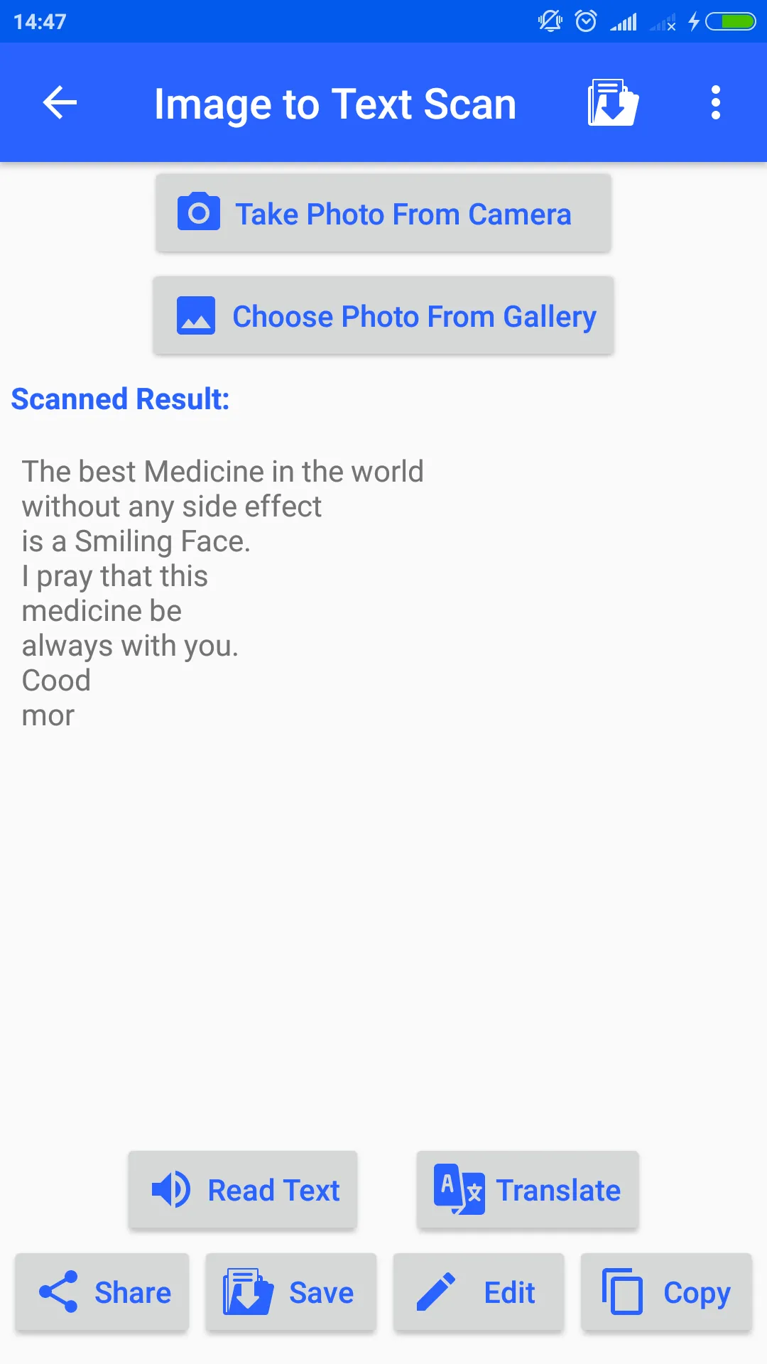 Text Recognizer | Indus Appstore | Screenshot