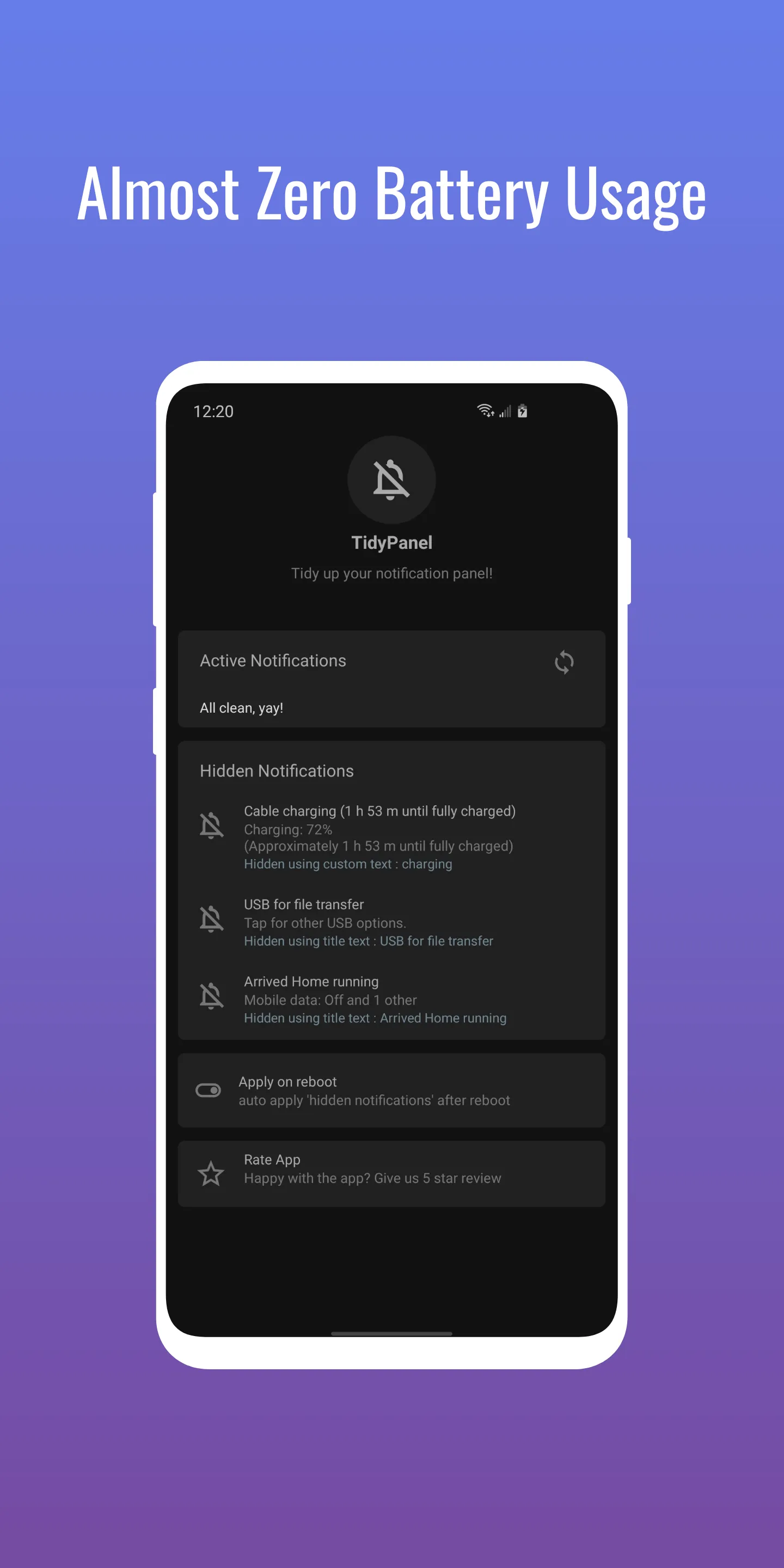 TidyPanel Notification Blocker | Indus Appstore | Screenshot