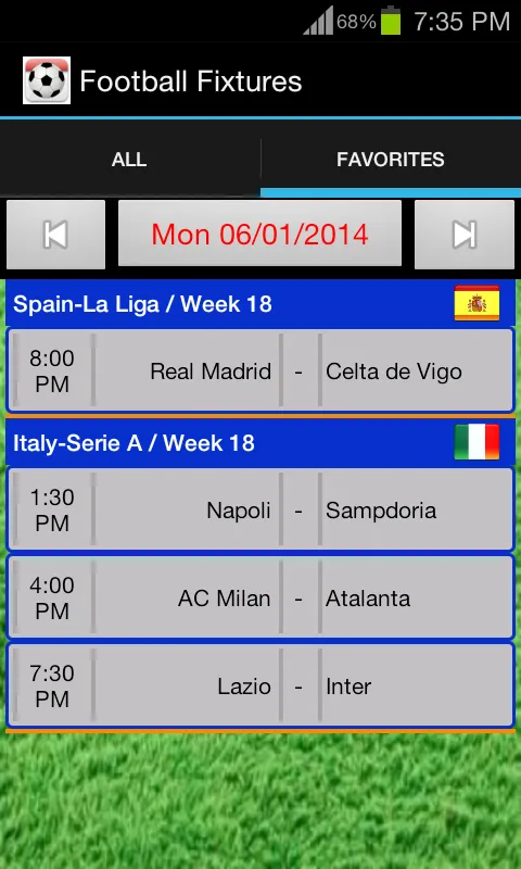 Football Fixtures: Live Scores | Indus Appstore | Screenshot