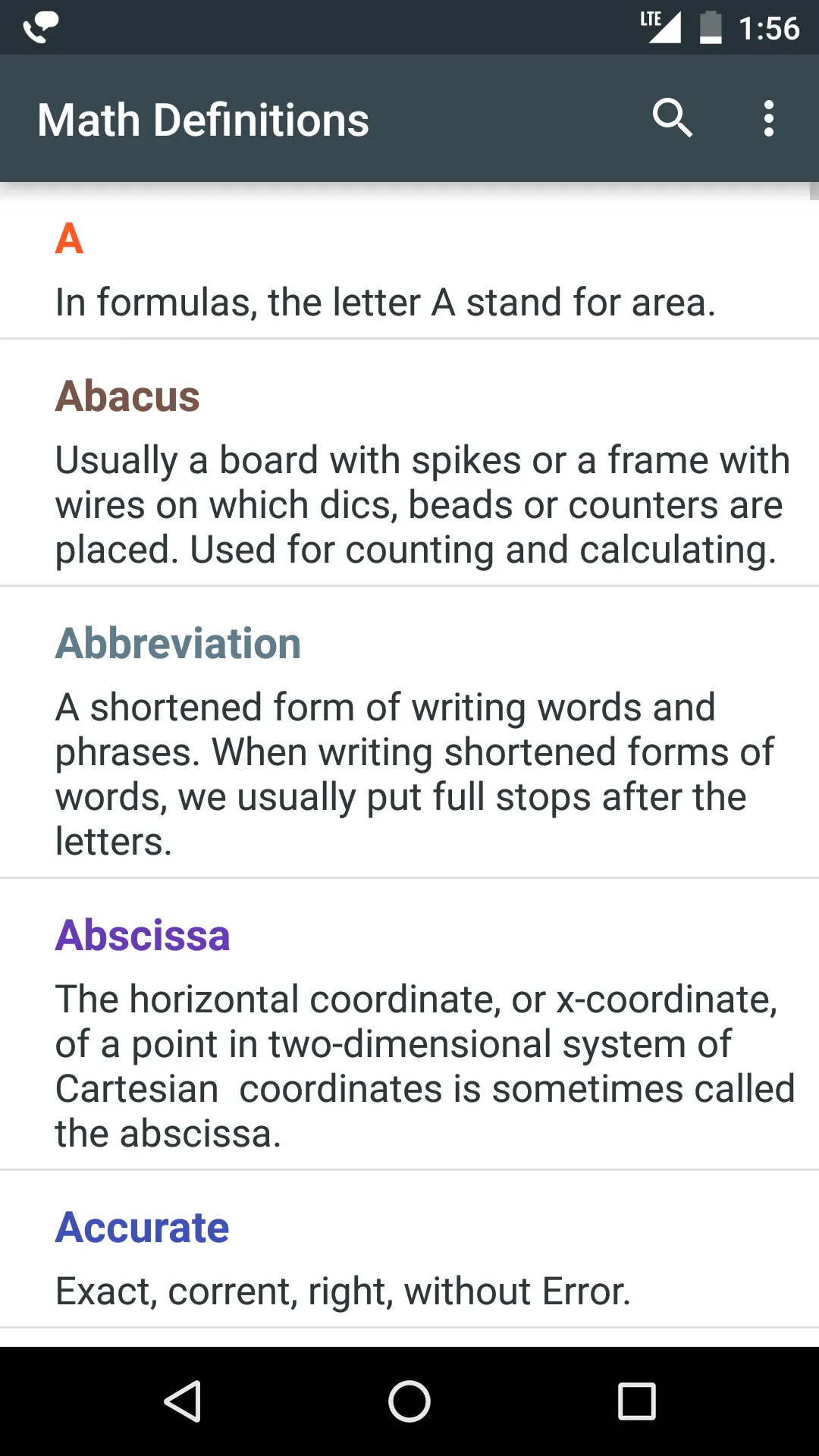 Math definitions Dictionary an | Indus Appstore | Screenshot