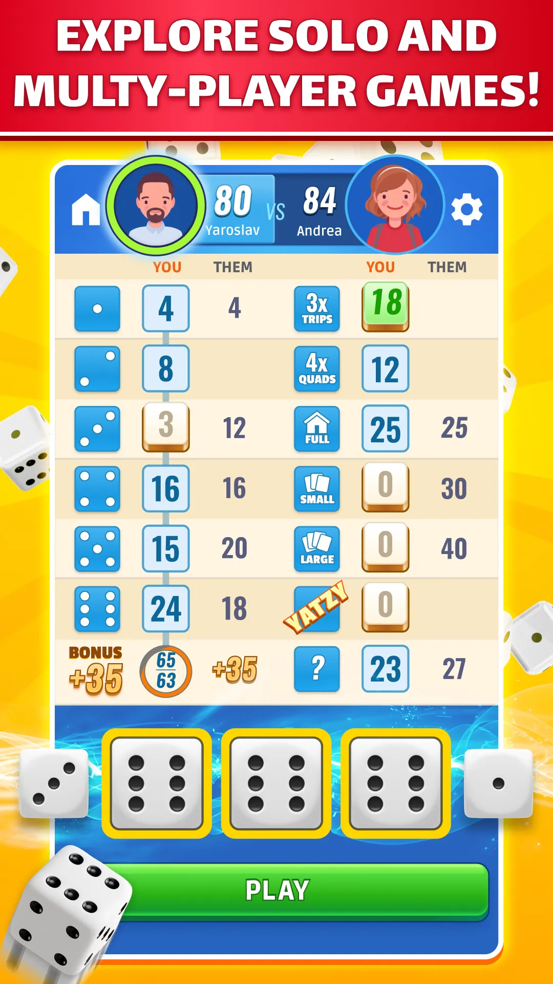 Yatzy: Dice Game Online | Indus Appstore | Screenshot