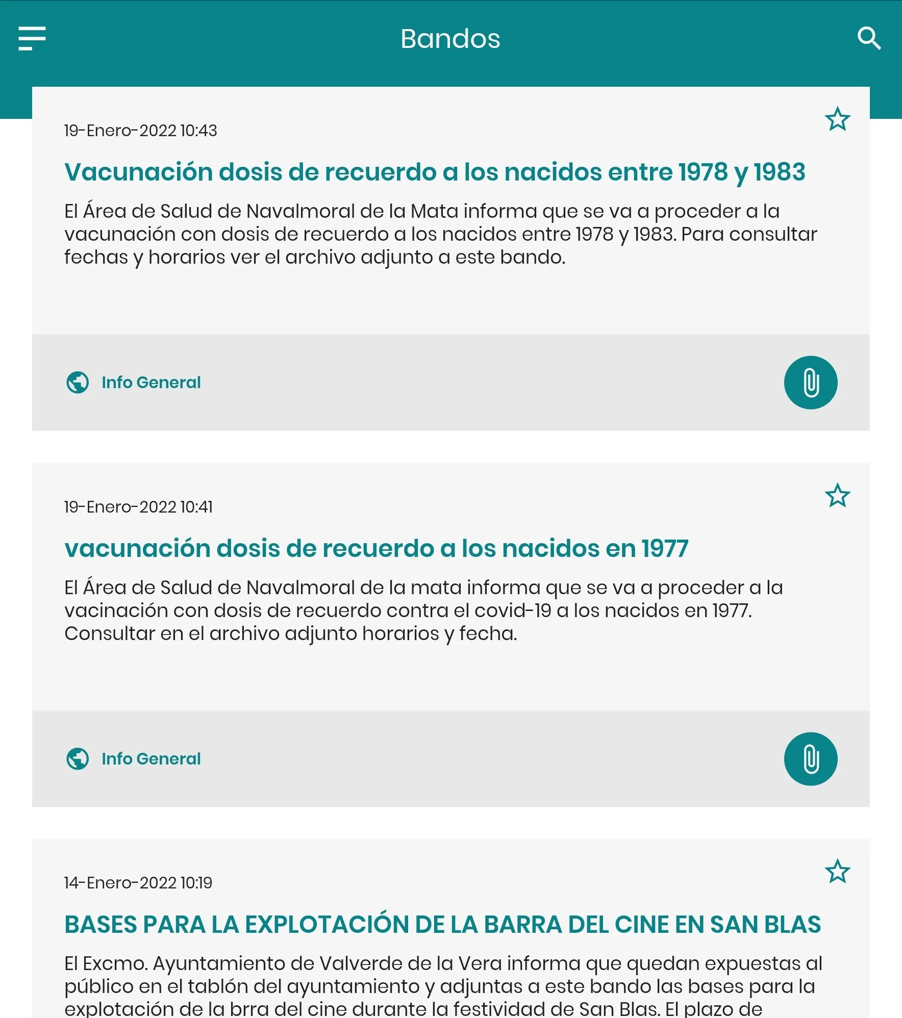 Valverde de la Vera Informa | Indus Appstore | Screenshot