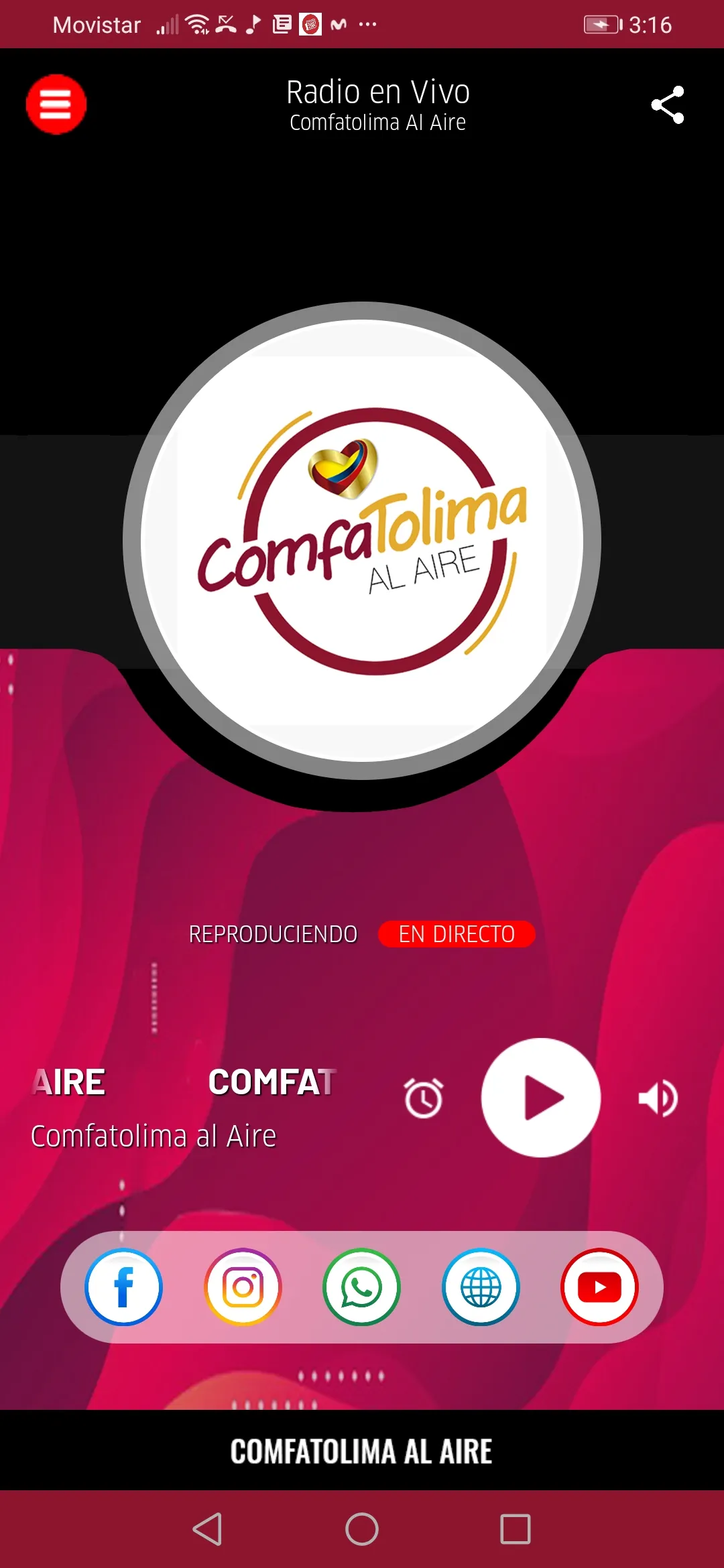 Comfatolima al Aire | Indus Appstore | Screenshot