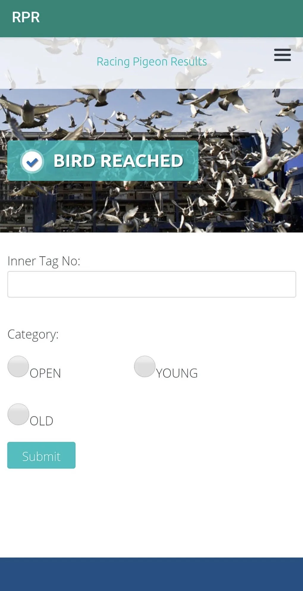 RPR APP (RACING PIGEON RESULTS | Indus Appstore | Screenshot